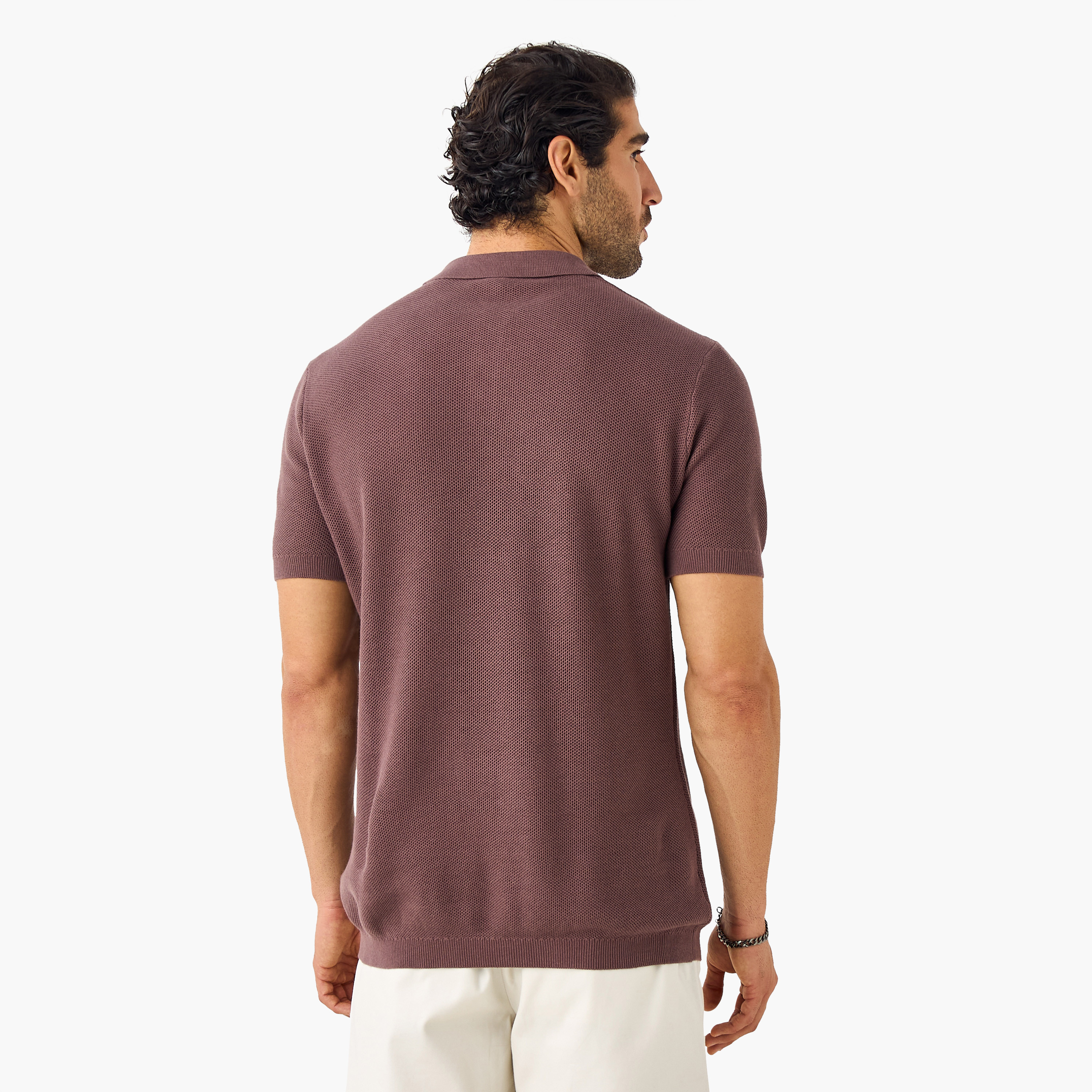 Herringbone Textured Polo T-shirt-men-clothing-tshirtsandpolos-polos-image-3