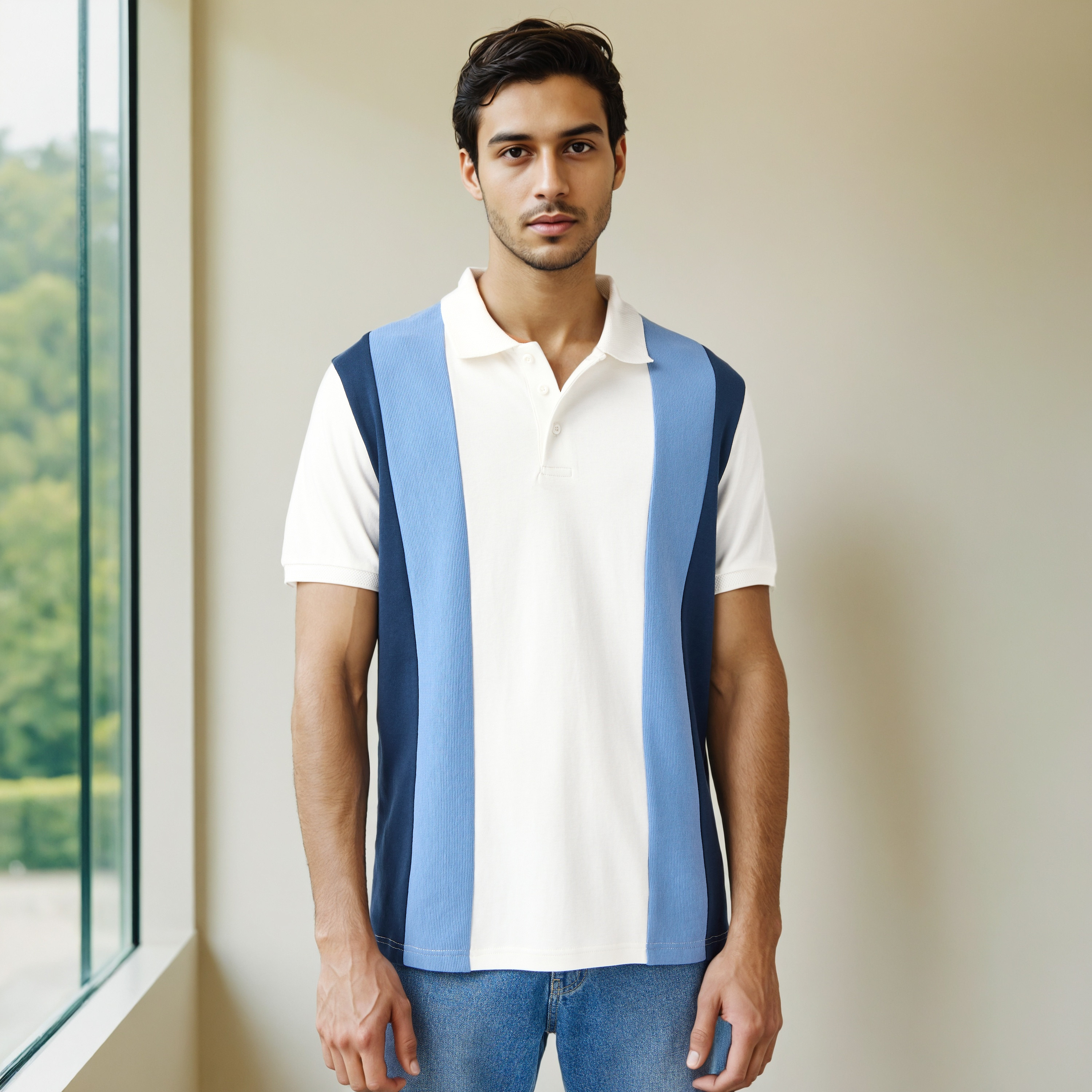 Colourblock Polo T-shirt-men-clothing-tshirtsandpolos-polos-image-1