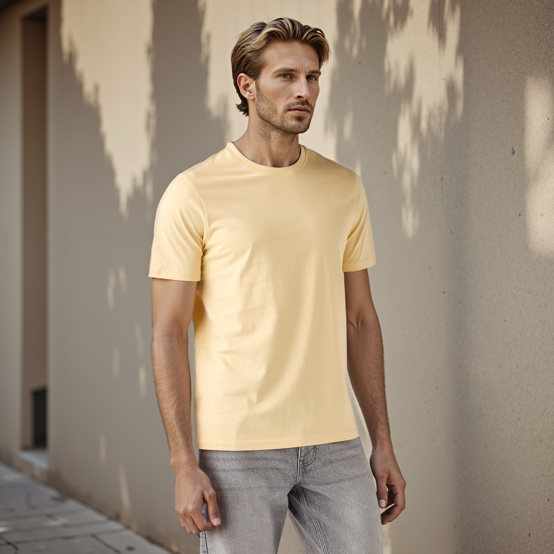 Regular Fit Crew Neck T-shirt with Short Sleeves-men-clothing-tshirtsandpolos-tshirts-image-16