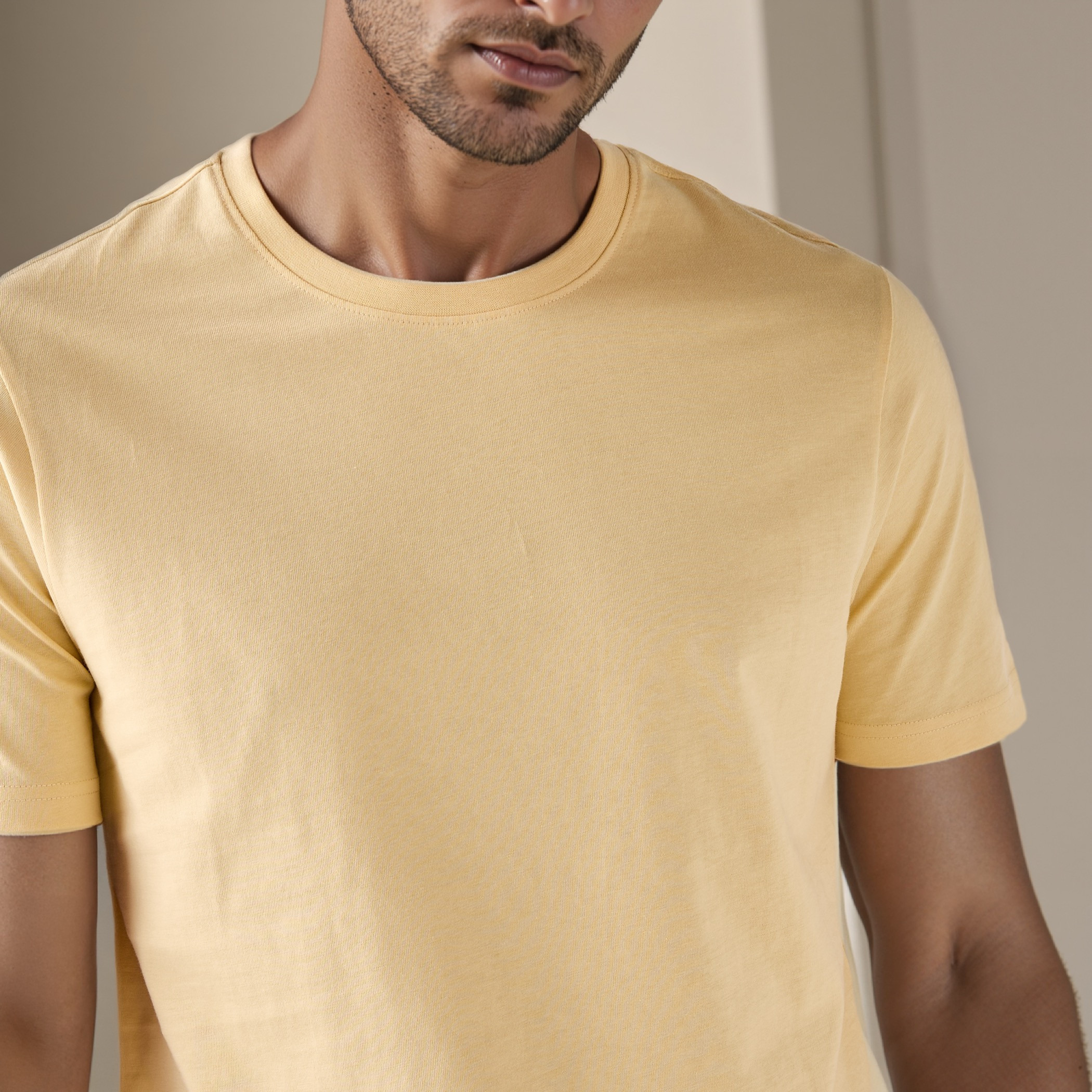 Regular Fit Crew Neck T-shirt with Short Sleeves-men-clothing-tshirtsandpolos-tshirts-image-19