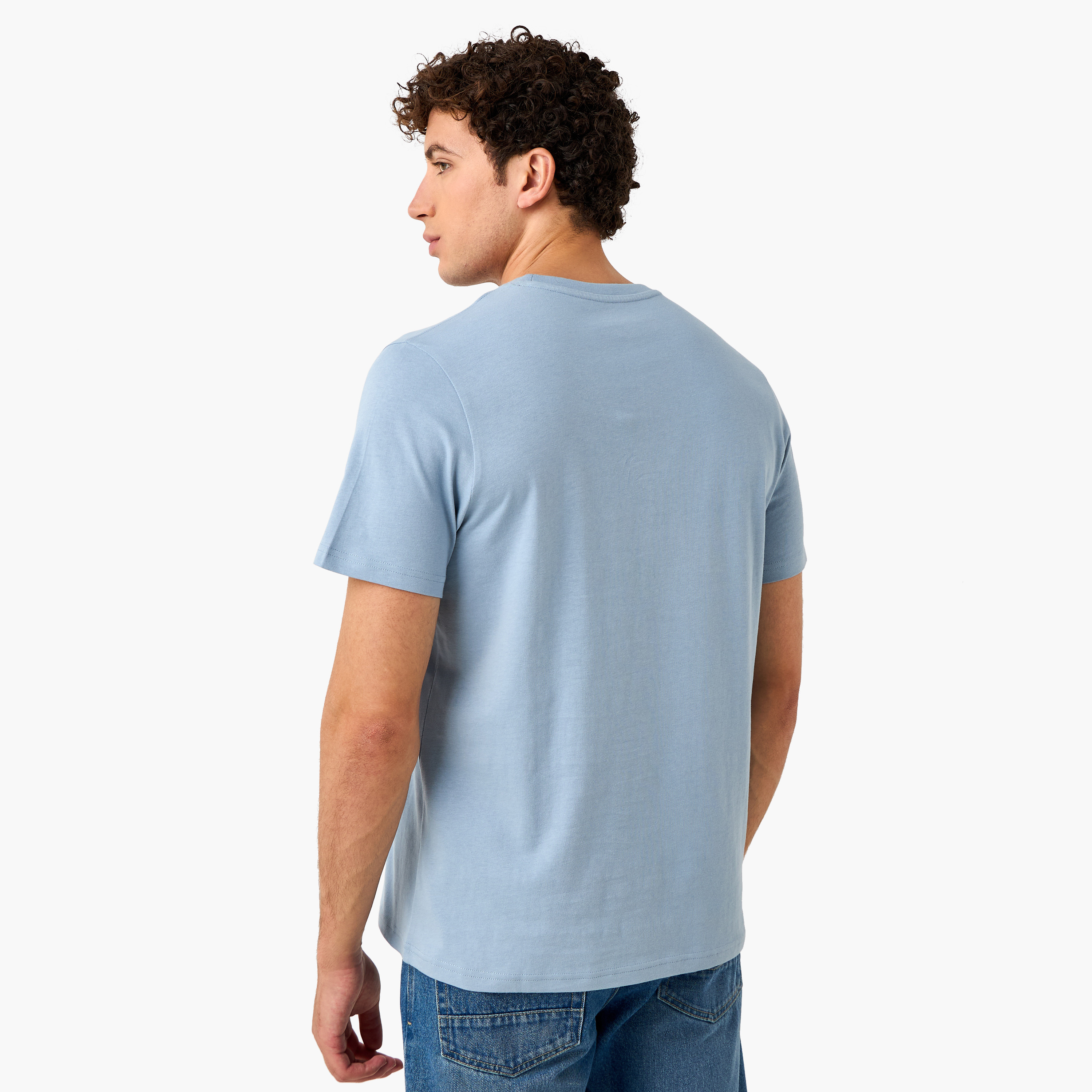 Regular Fit Crew Neck T-shirt with Short Sleeves-men-clothing-tshirtsandpolos-tshirts-image-8