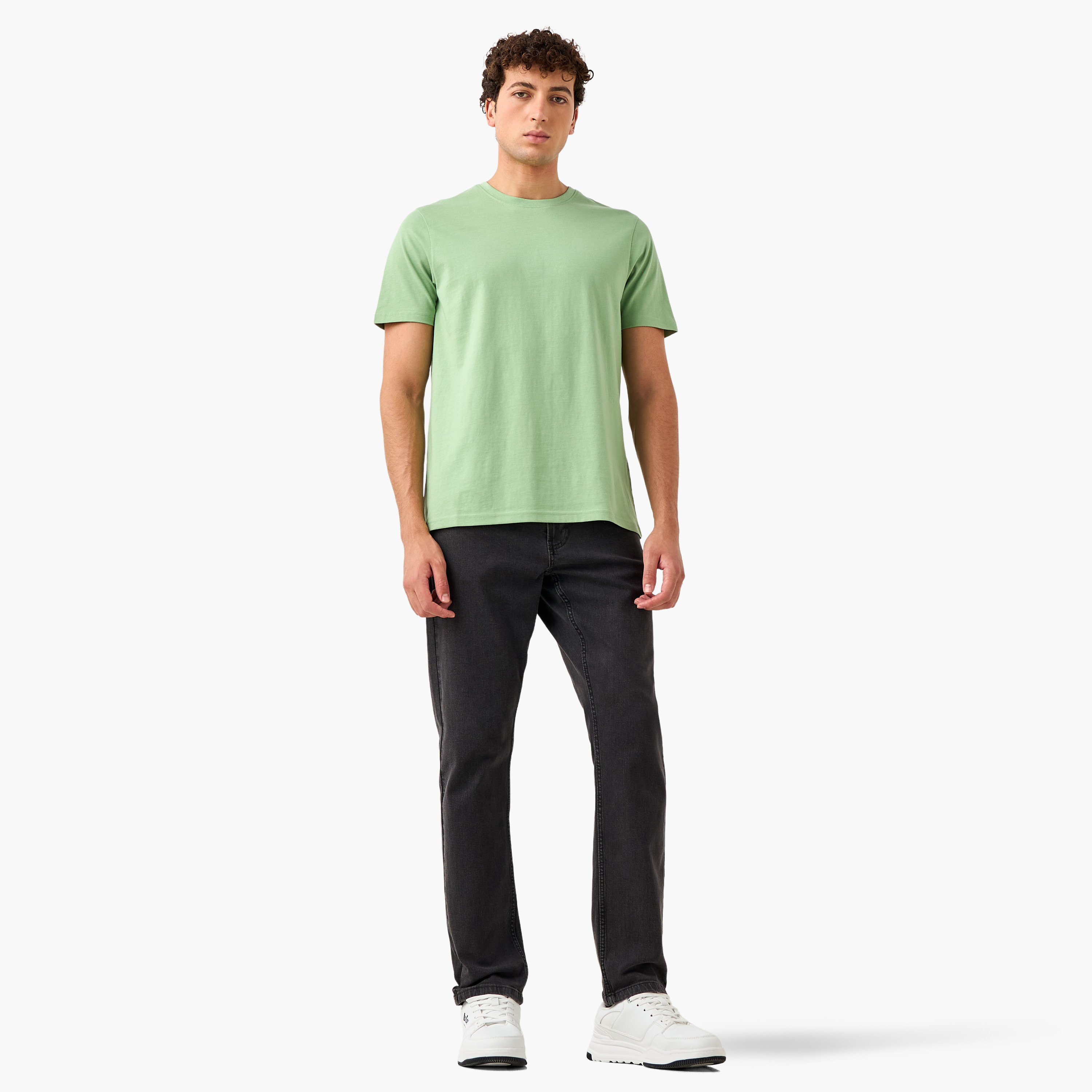 Regular Fit Crew Neck T-shirt with Short Sleeves-men-clothing-tshirtsandpolos-tshirts-image-12