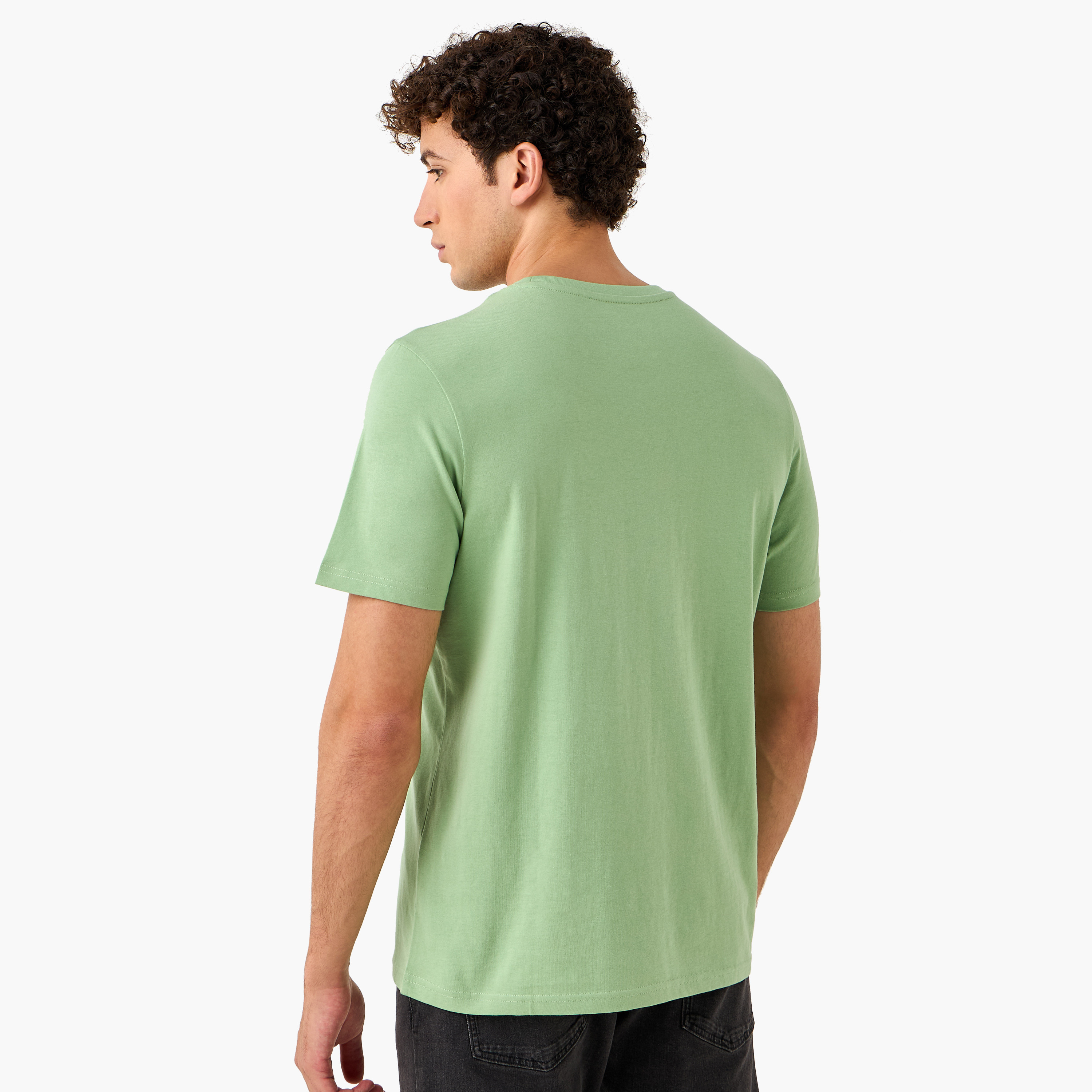 Regular Fit Crew Neck T-shirt with Short Sleeves-men-clothing-tshirtsandpolos-tshirts-image-13