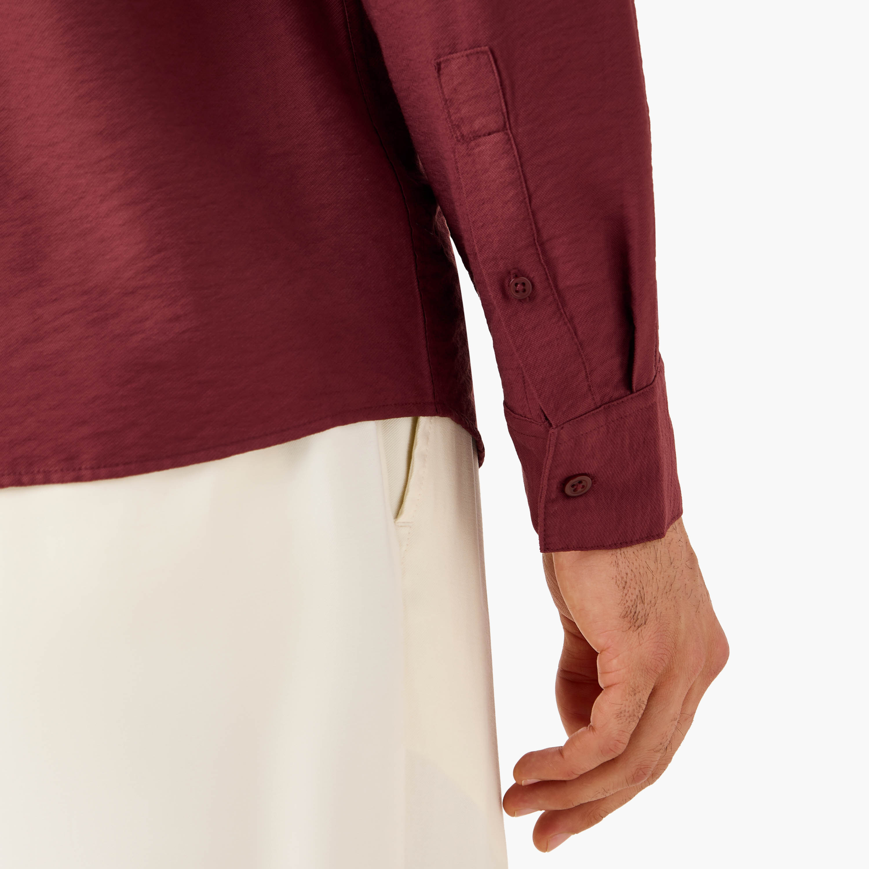 Regular Fit Crinkle Textured Collared Shirt-men-clothing-shirts-image-5