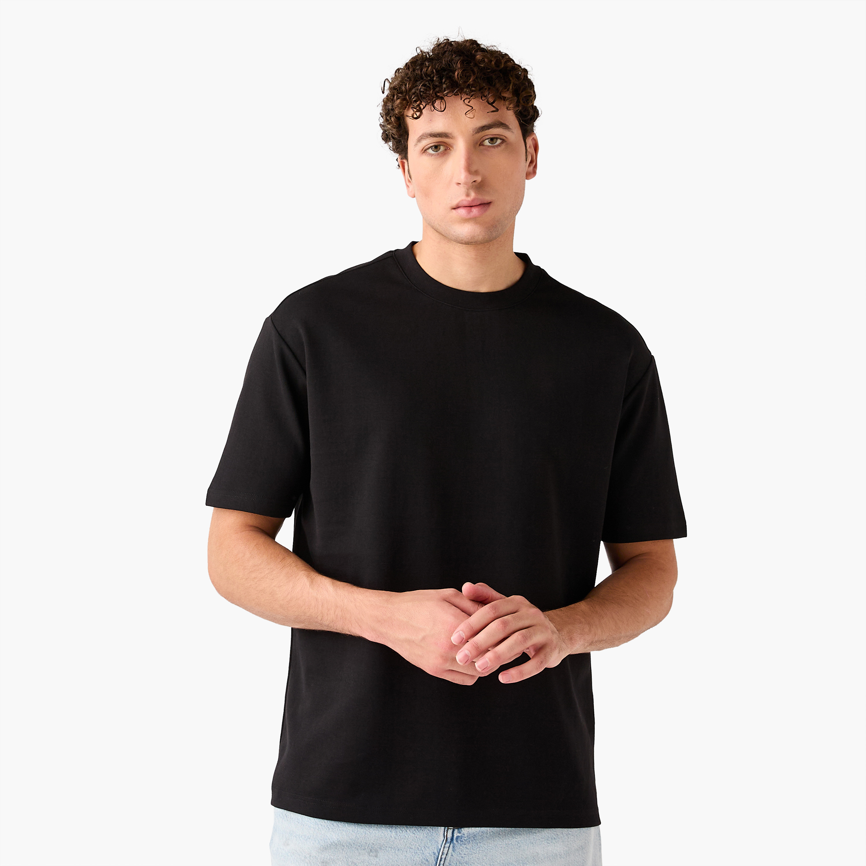 Relaxed Fit Crew Neck T-shirt-men-clothing-tshirtsandpolos-tshirts-image-1