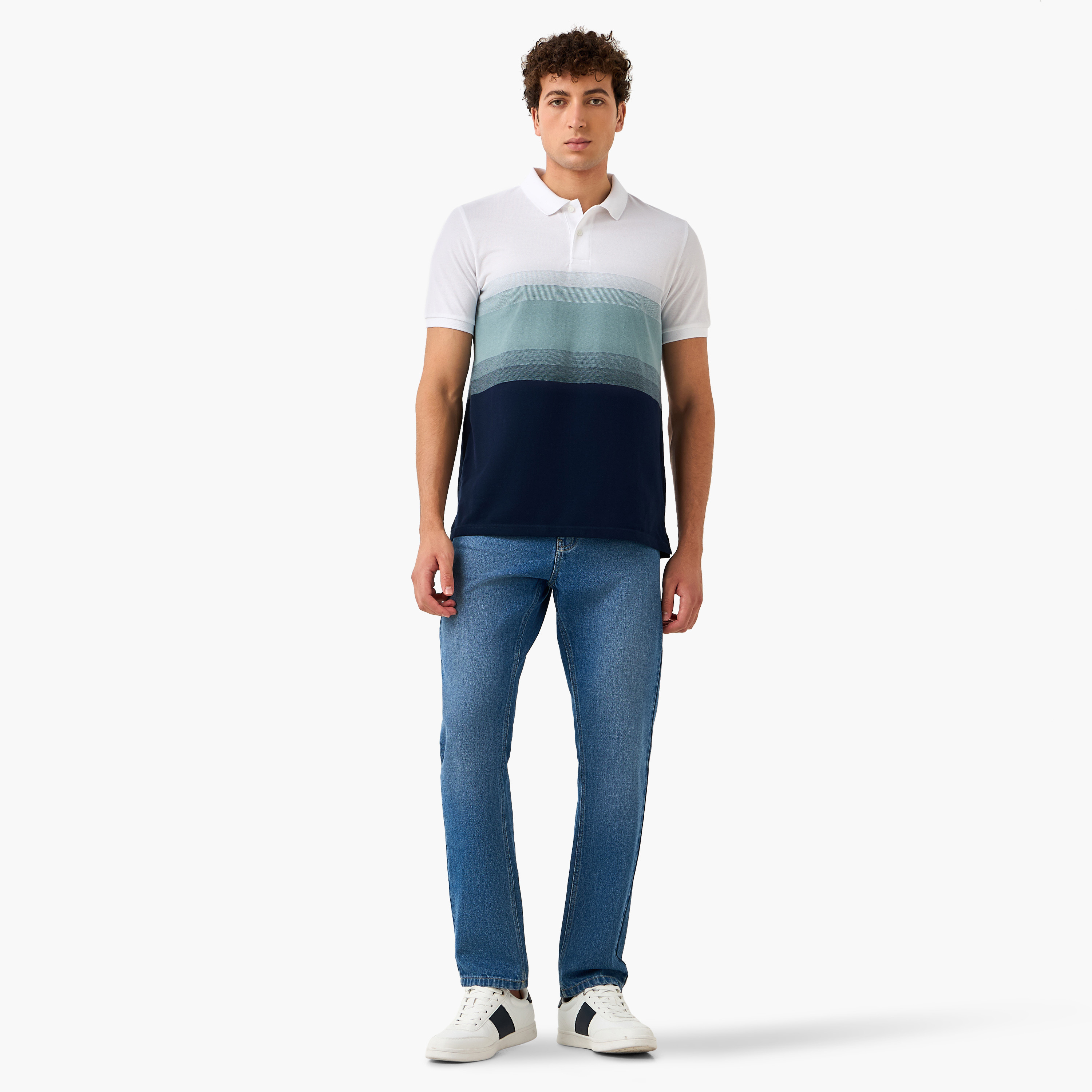 تيشيرت بولو مخطط ومتدرج اللون-men-clothing-tshirtsandpolos-polos-image-2