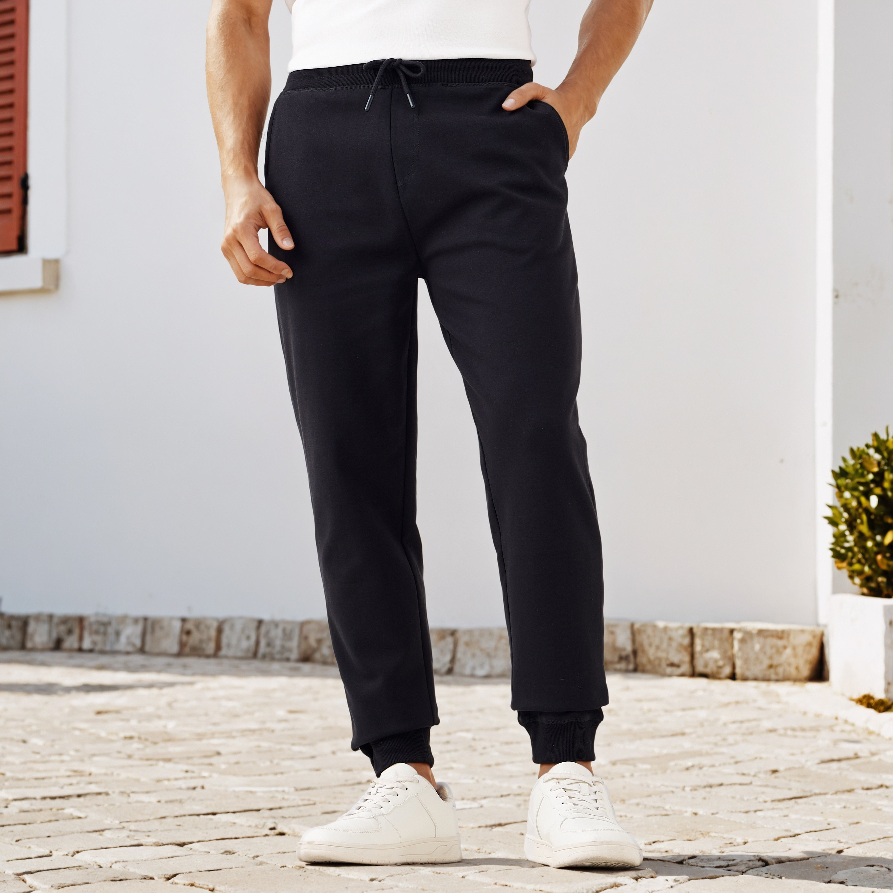 Regular Fit Flexi Waist Joggers with Pockets-men-clothing-bottoms-joggers-image-1