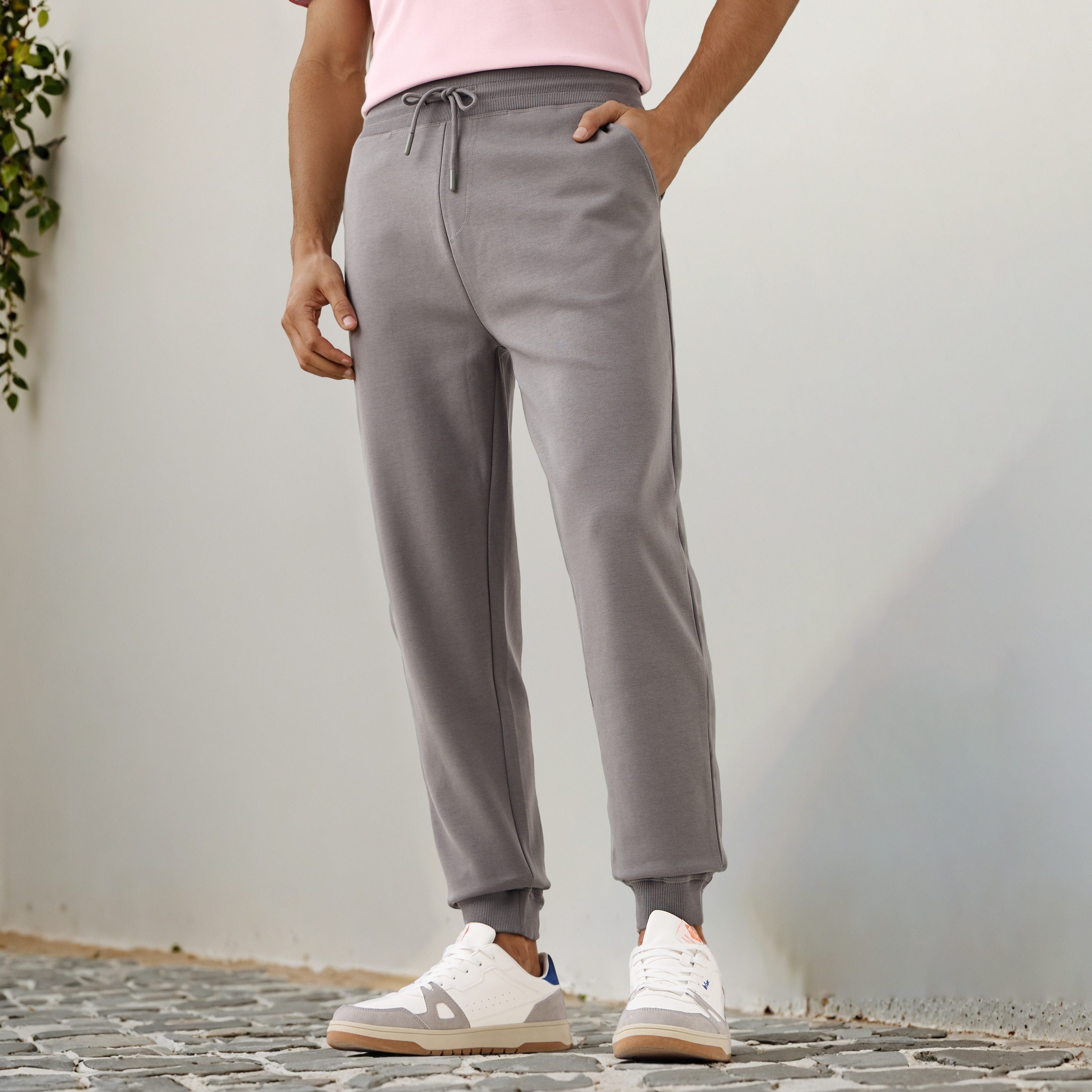 Regular Fit Flexi Waist Joggers with Pockets-men-clothing-bottoms-joggers-image-1
