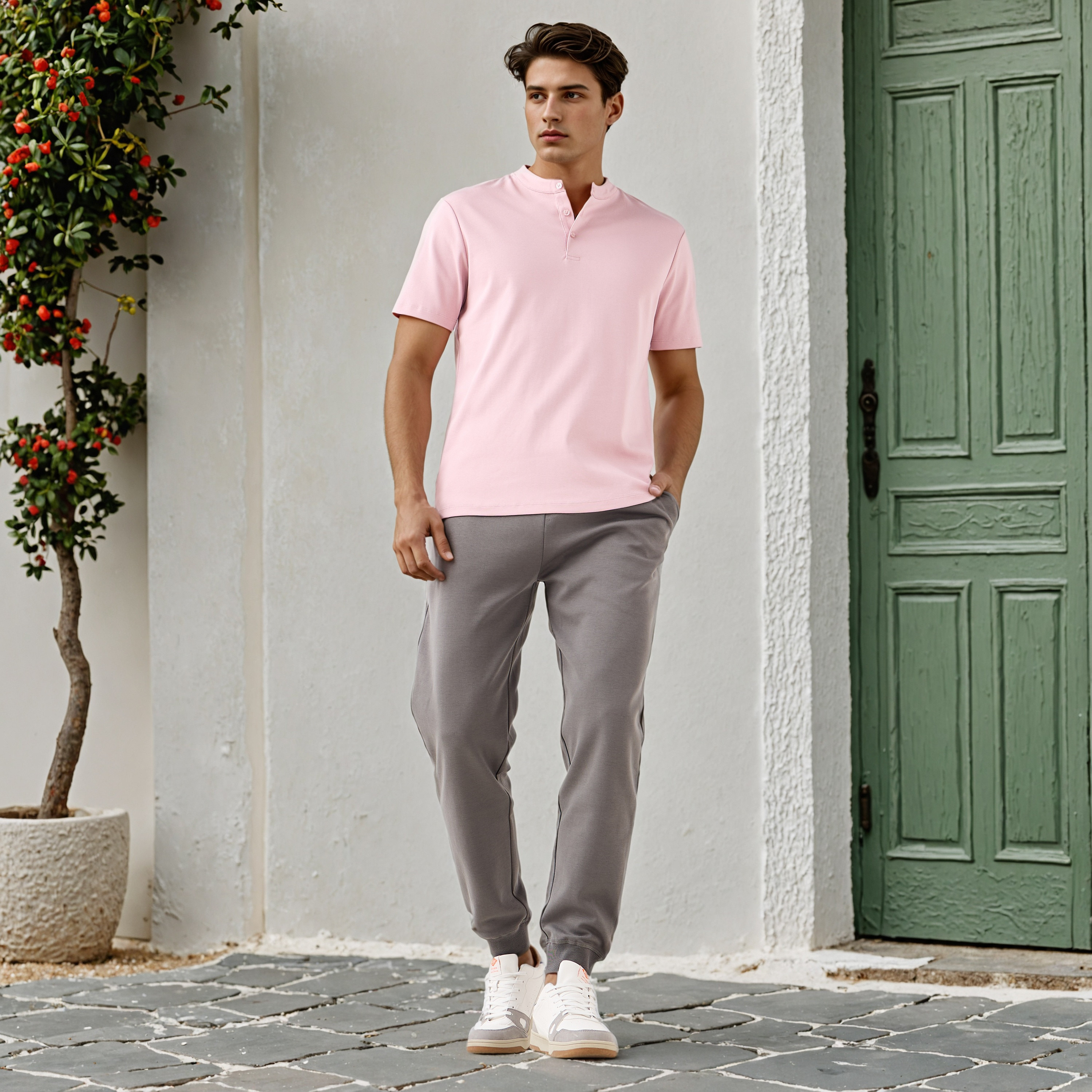 Regular Fit Flexi Waist Joggers with Pockets-men-clothing-bottoms-joggers-image-2