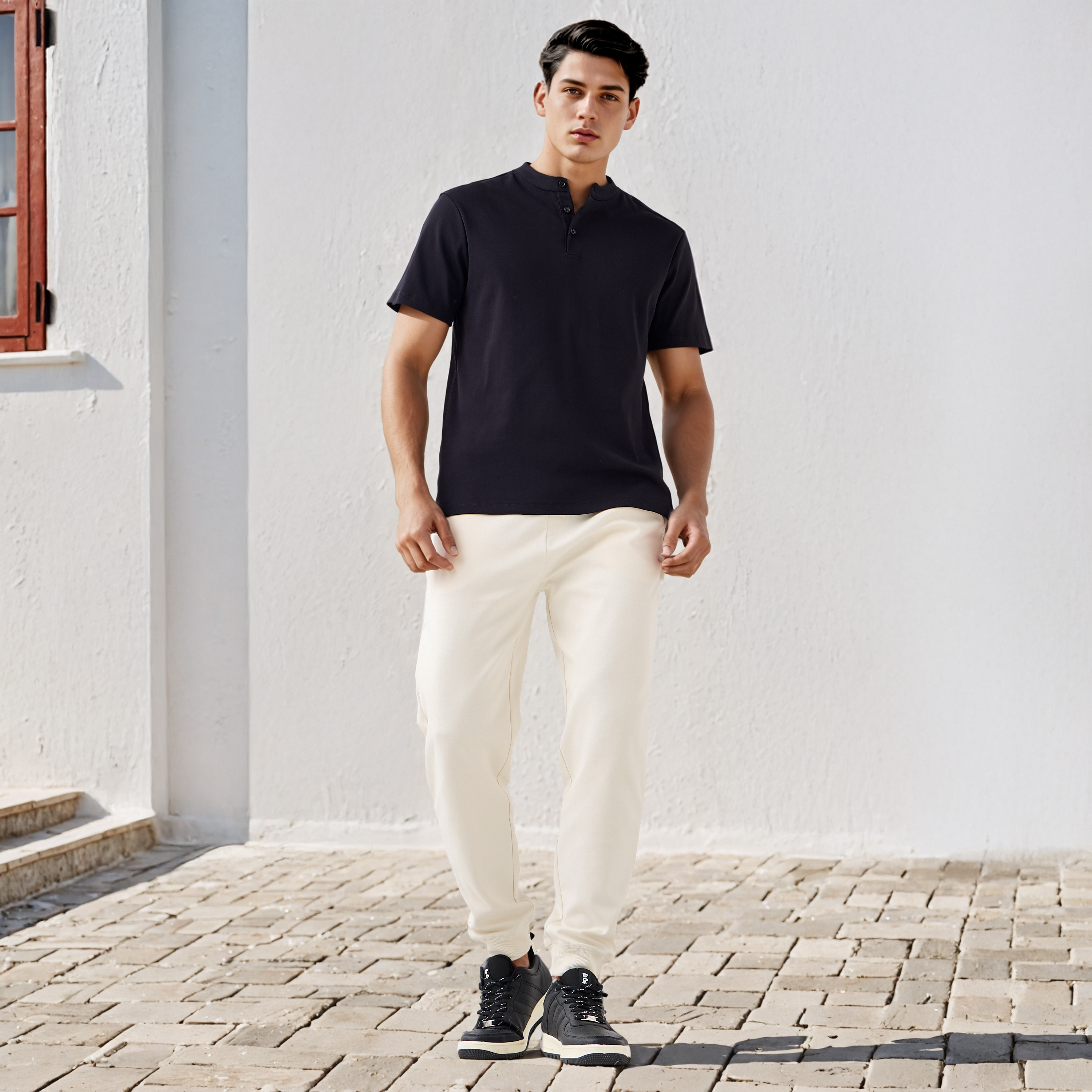 Regular Fit Henley Neck T-shirt-men-clothing-tshirtsandpolos-tshirts-image-2