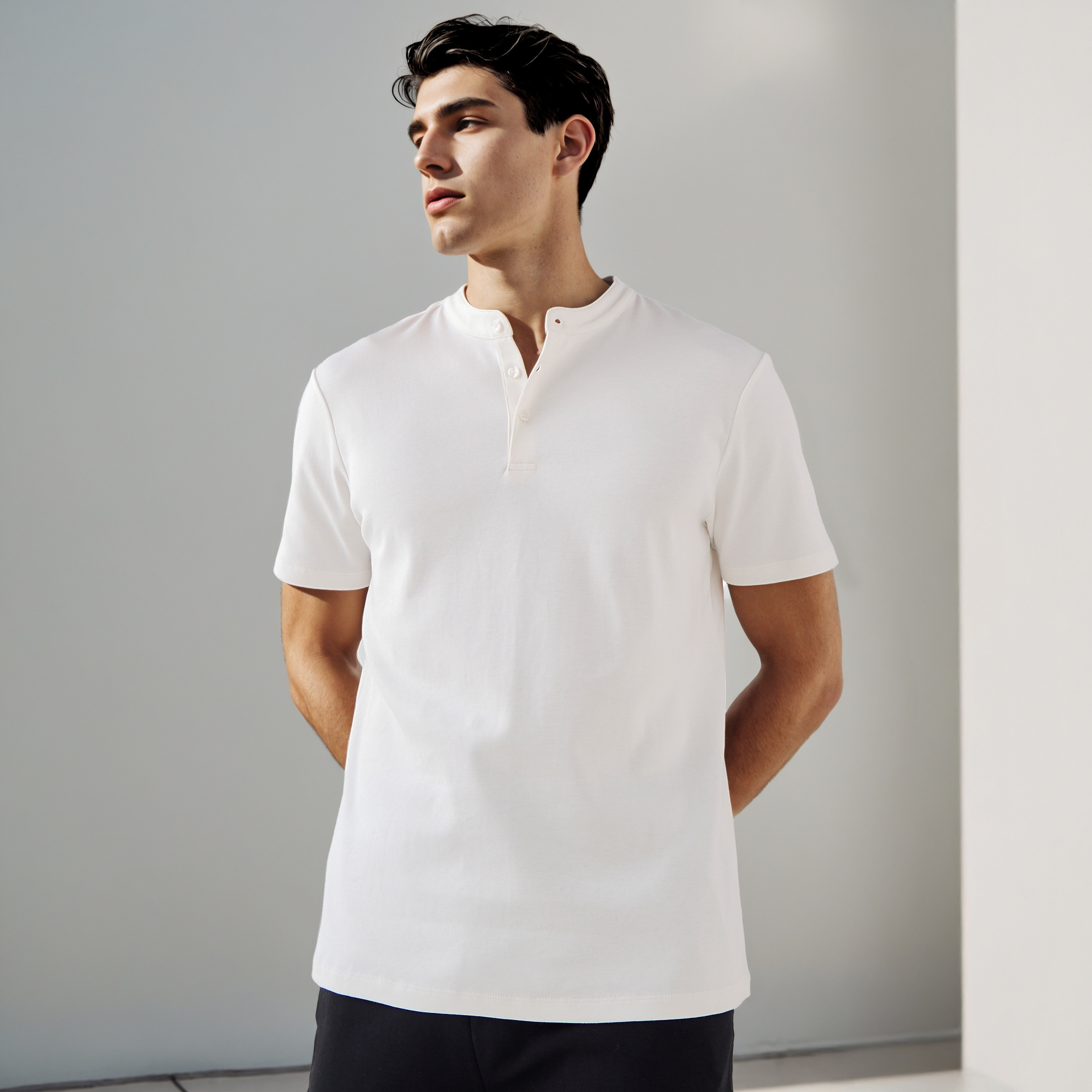 Regular Fit Henley Neck T-shirt-men-clothing-tshirtsandpolos-tshirts-image-1