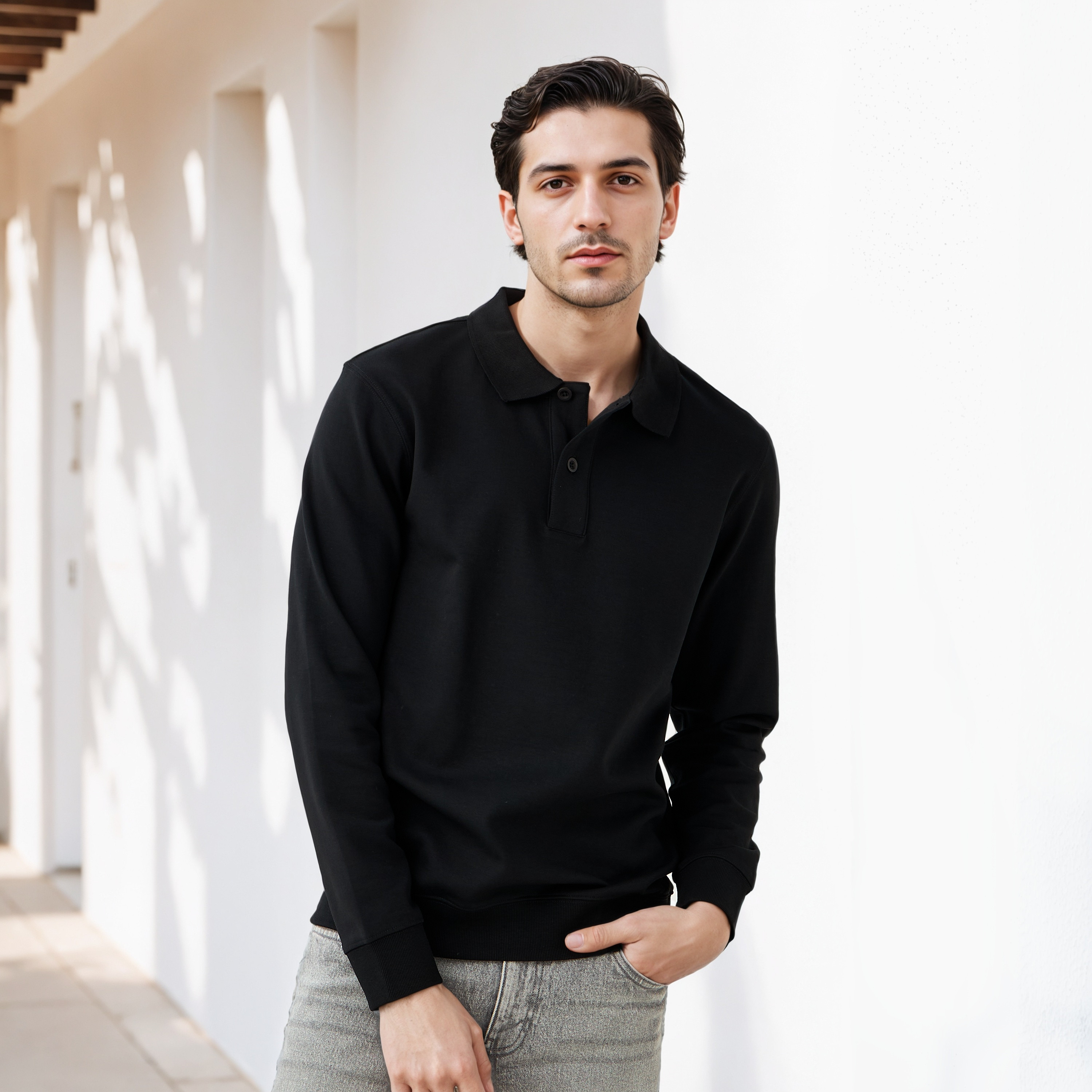 تيشيرت بولو بقصة عادية-men-clothing-tshirtsandpolos-polos-image-1