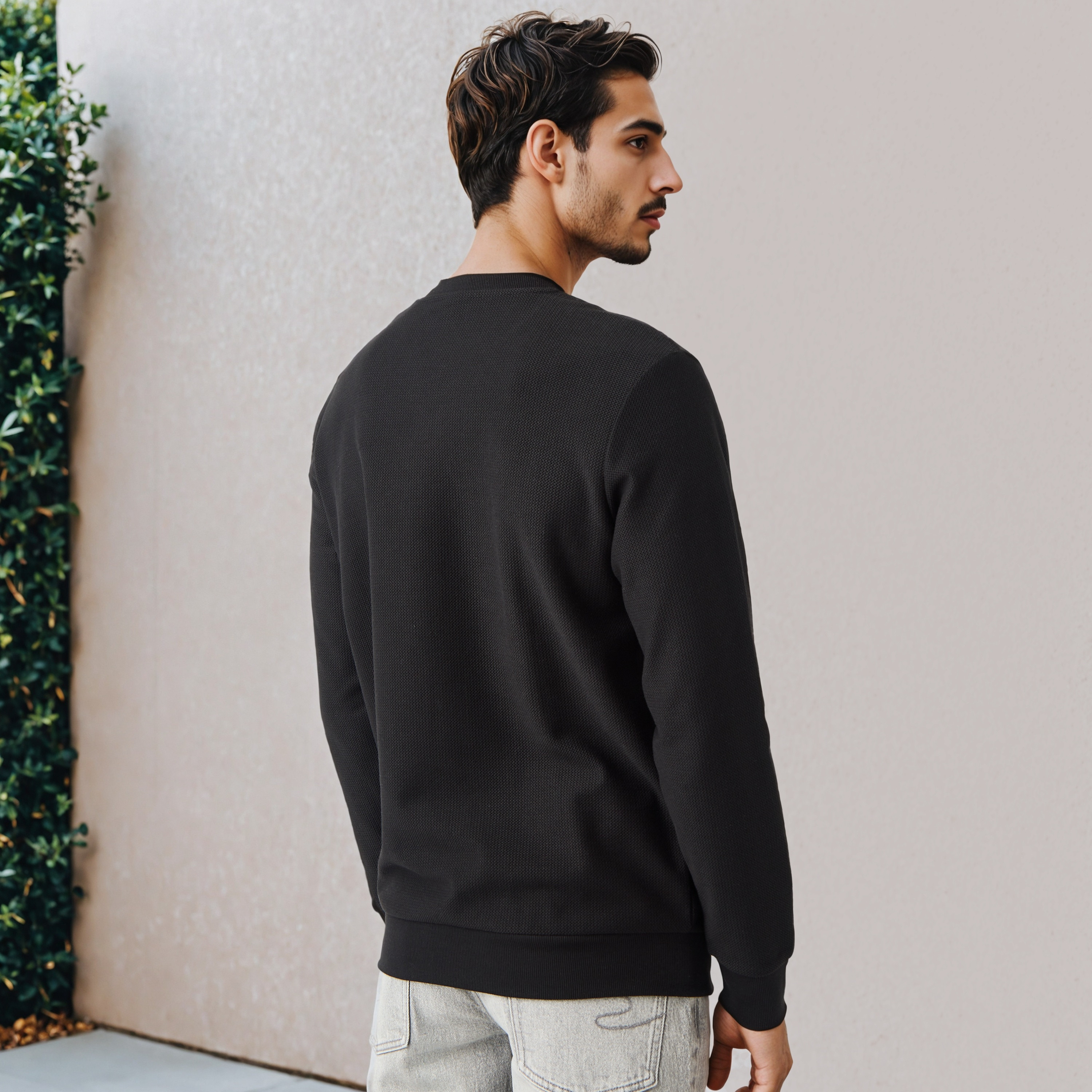Herringbone Textured Sweatshirt-men-winterwear-hoodiesandsweatshirts-image-3