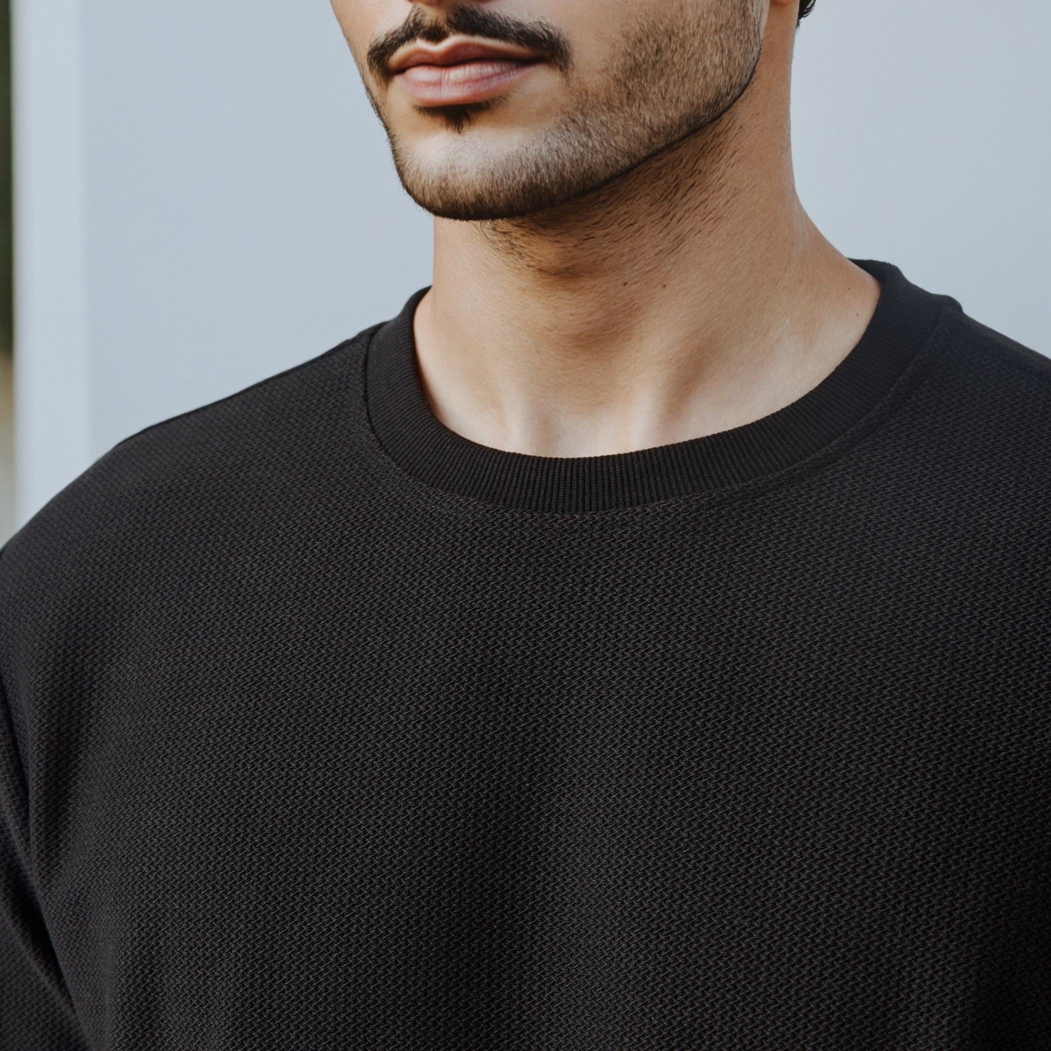 Herringbone Textured Sweatshirt-men-winterwear-hoodiesandsweatshirts-image-4