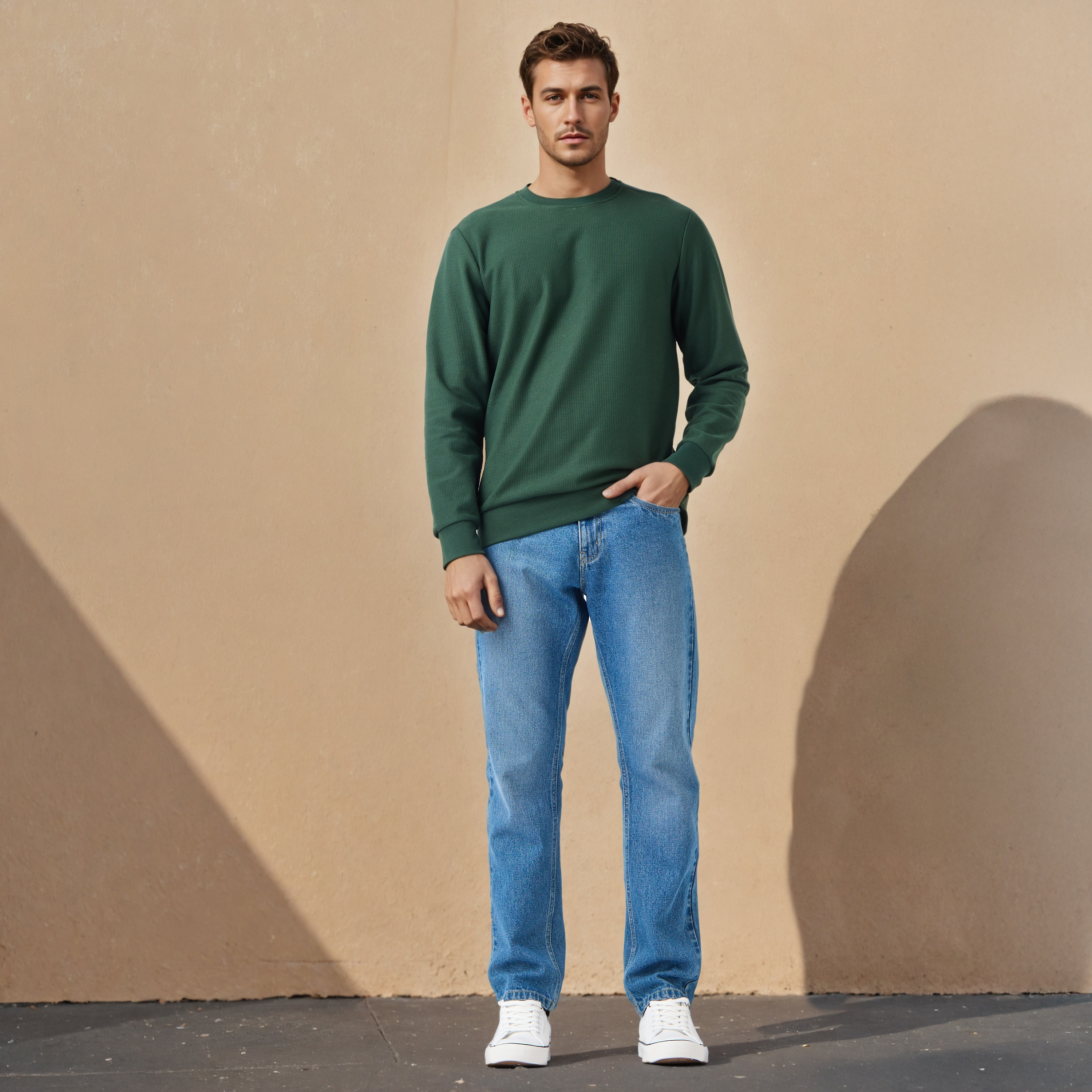 Herringbone Textured Sweatshirt-men-winterwear-hoodiesandsweatshirts-image-2
