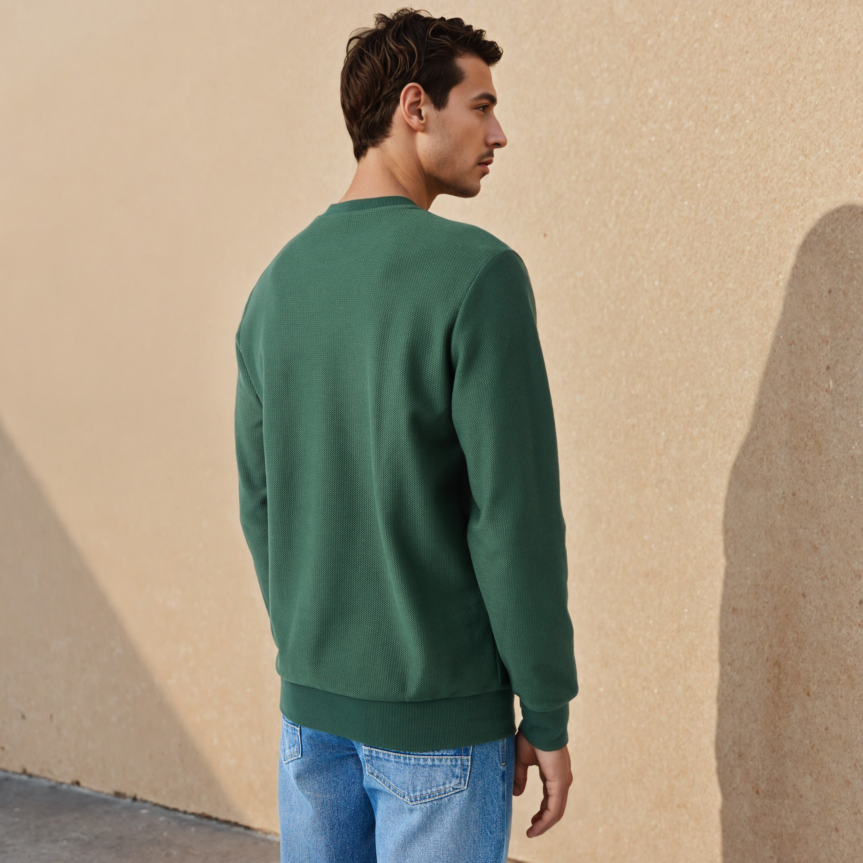 Herringbone Textured Sweatshirt-men-winterwear-hoodiesandsweatshirts-image-3