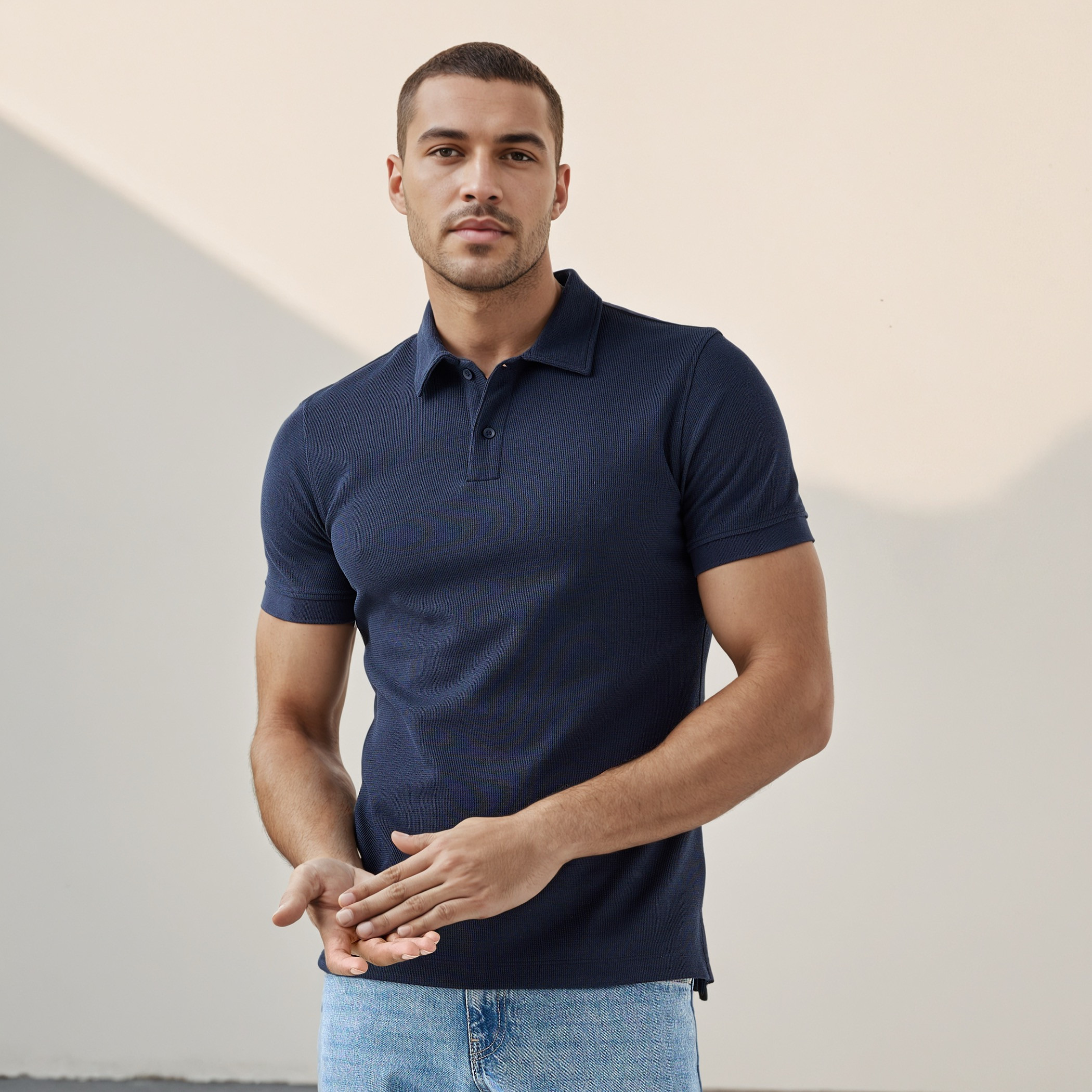تيشيرت بولو بارز الملمس-men-clothing-tshirtsandpolos-polos-image-1