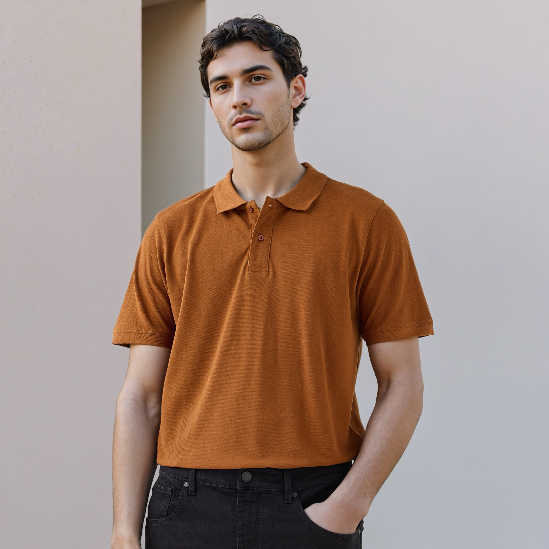 Polo T-shirt with Short Sleeves-men-clothing-tshirtsandpolos-polos-image-1