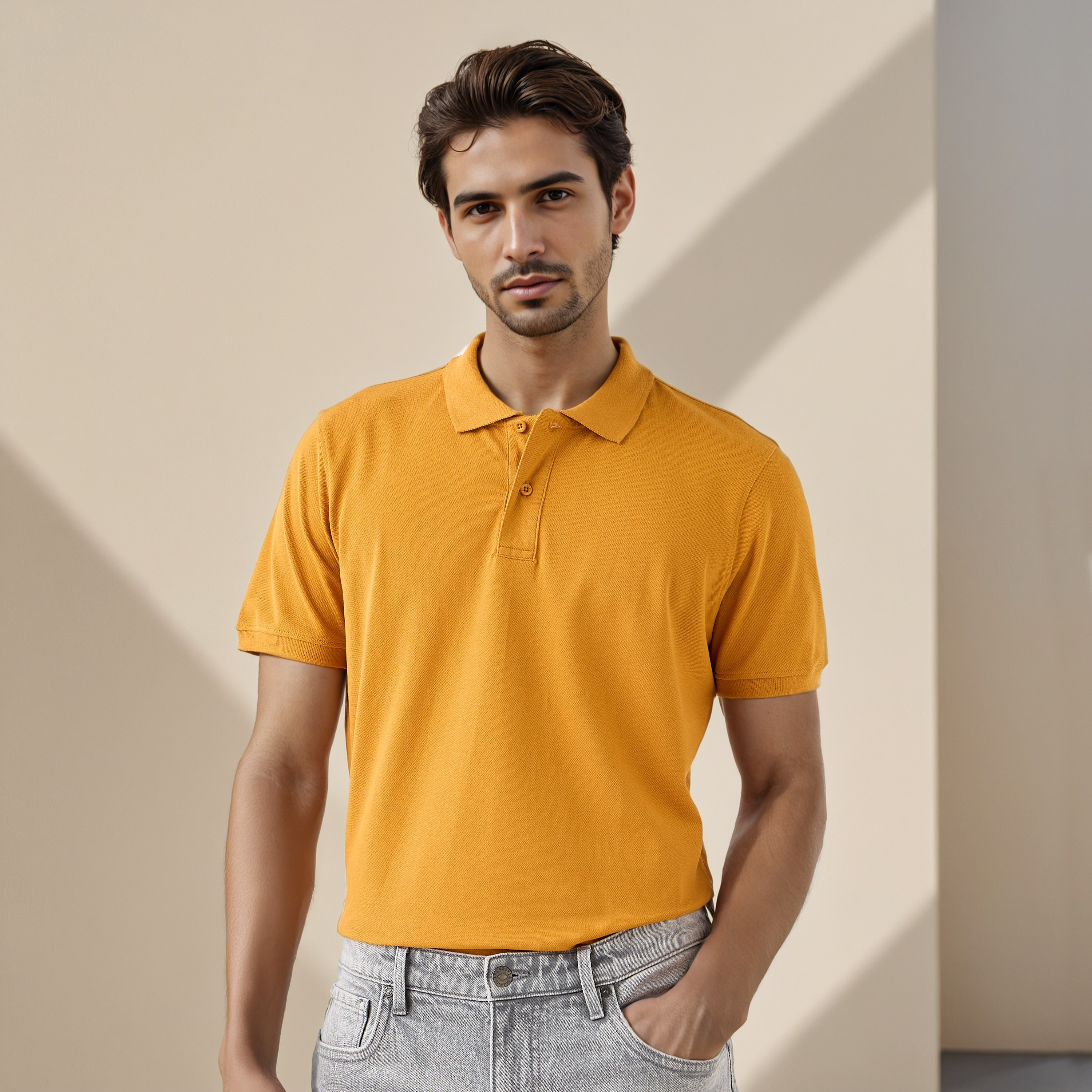 Polo T-shirt with Short Sleeves-men-clothing-tshirtsandpolos-polos-image-1