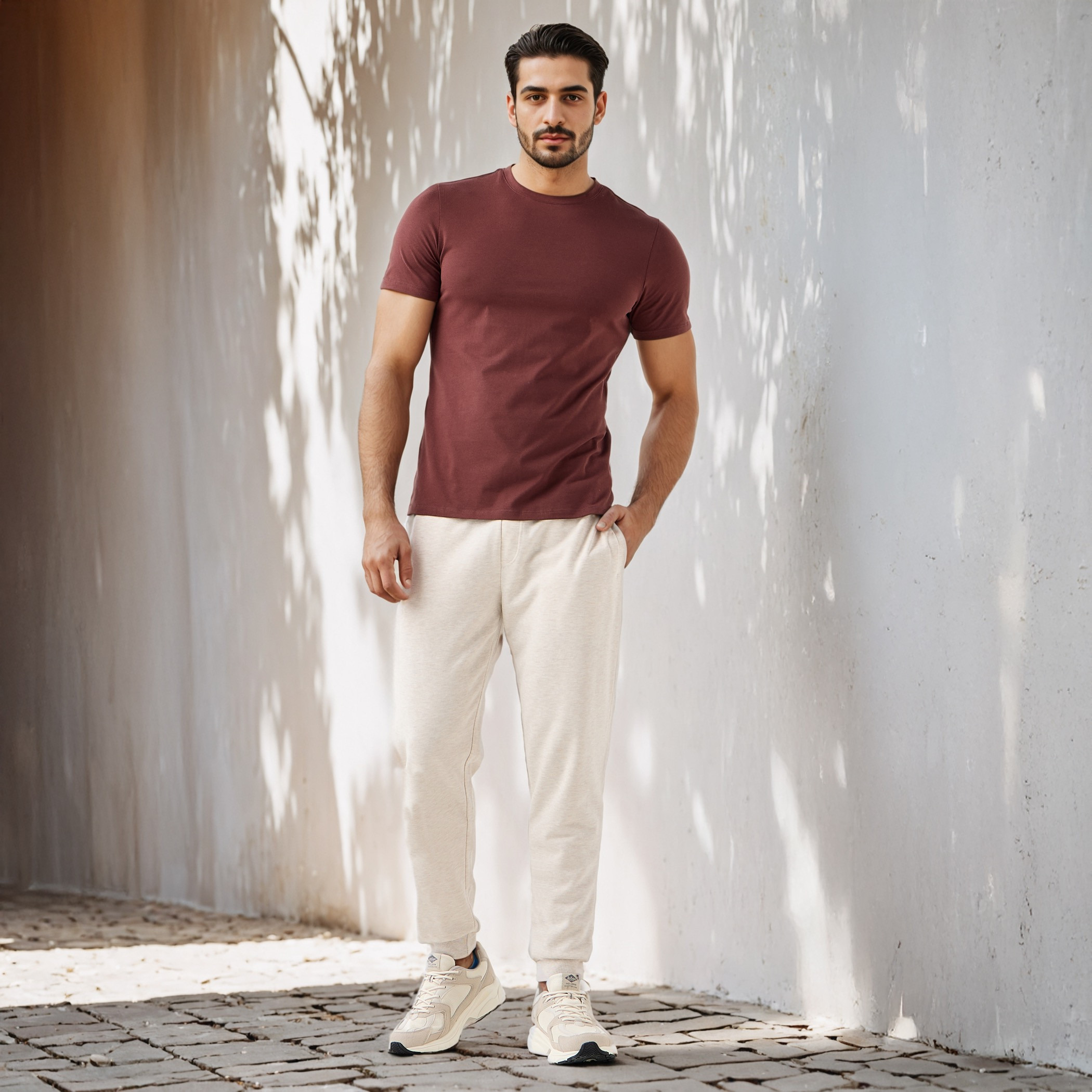 Regular Fit Flexi Waist Joggers with Pockets-men-clothing-bottoms-joggers-image-3