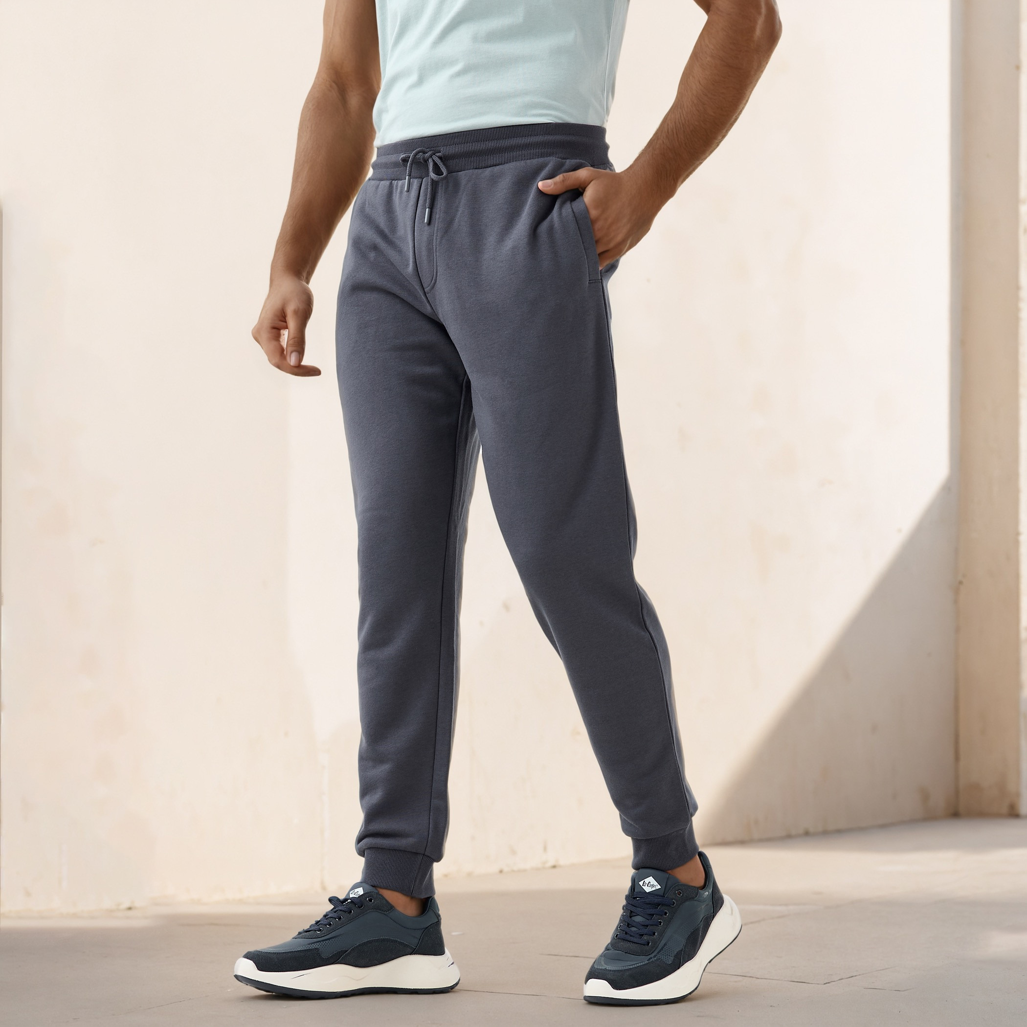 Regular Fit Flexi Waist Joggers with Pockets-men-clothing-bottoms-joggers-image-1