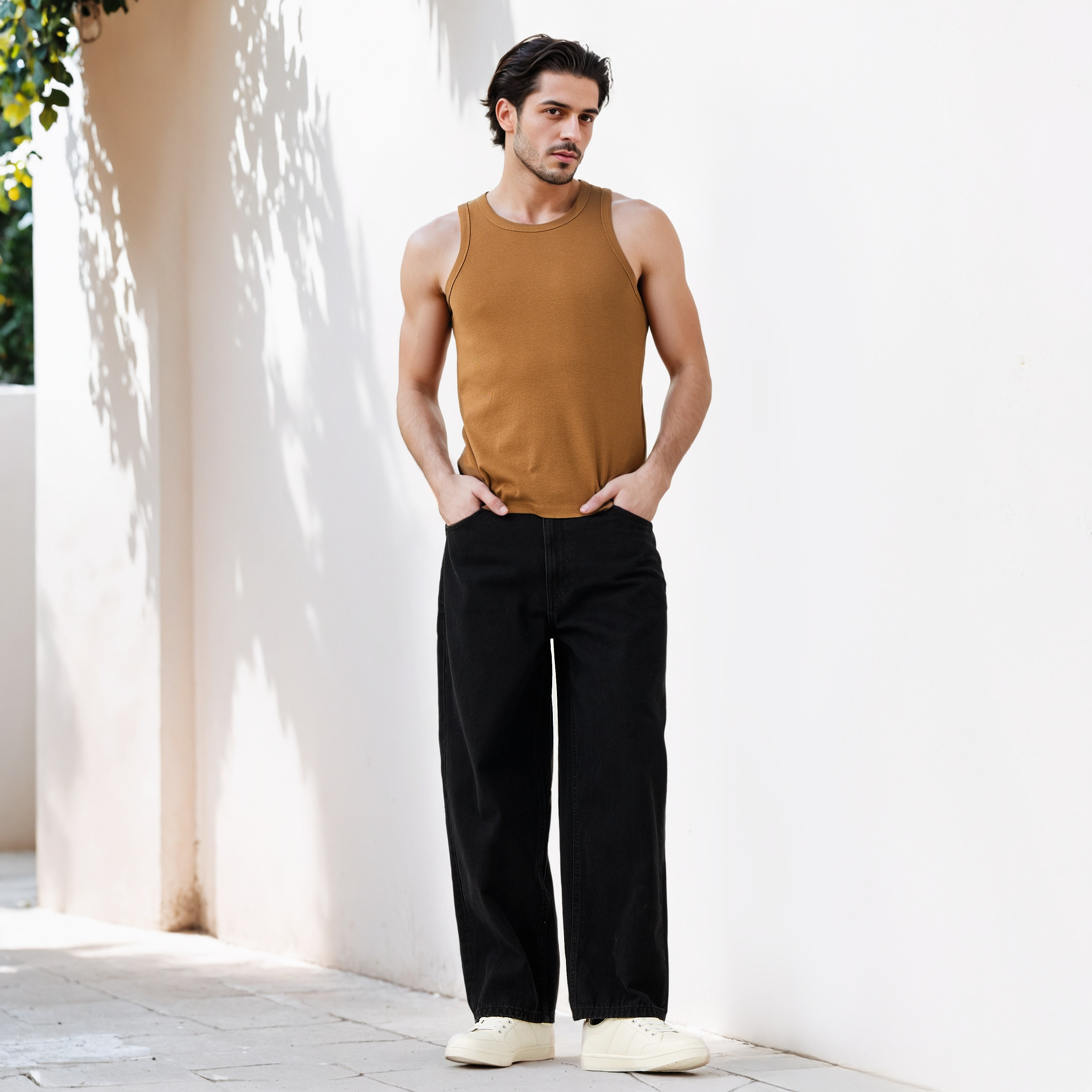 Men Ribbed Cotton Blend Vest-men-clothing-innerwear-vests-image-2