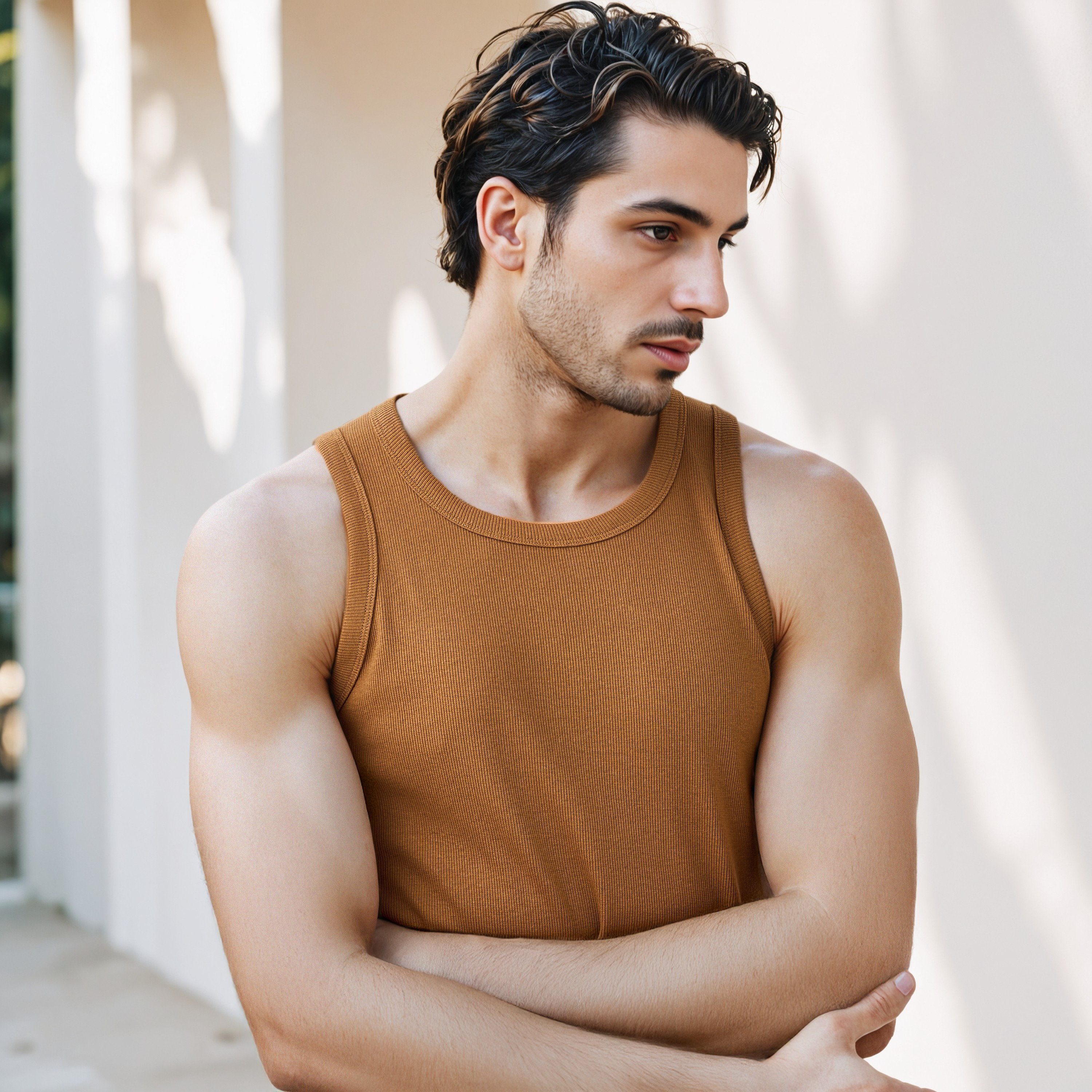 Men Ribbed Cotton Blend Vest-men-clothing-innerwear-vests-image-4
