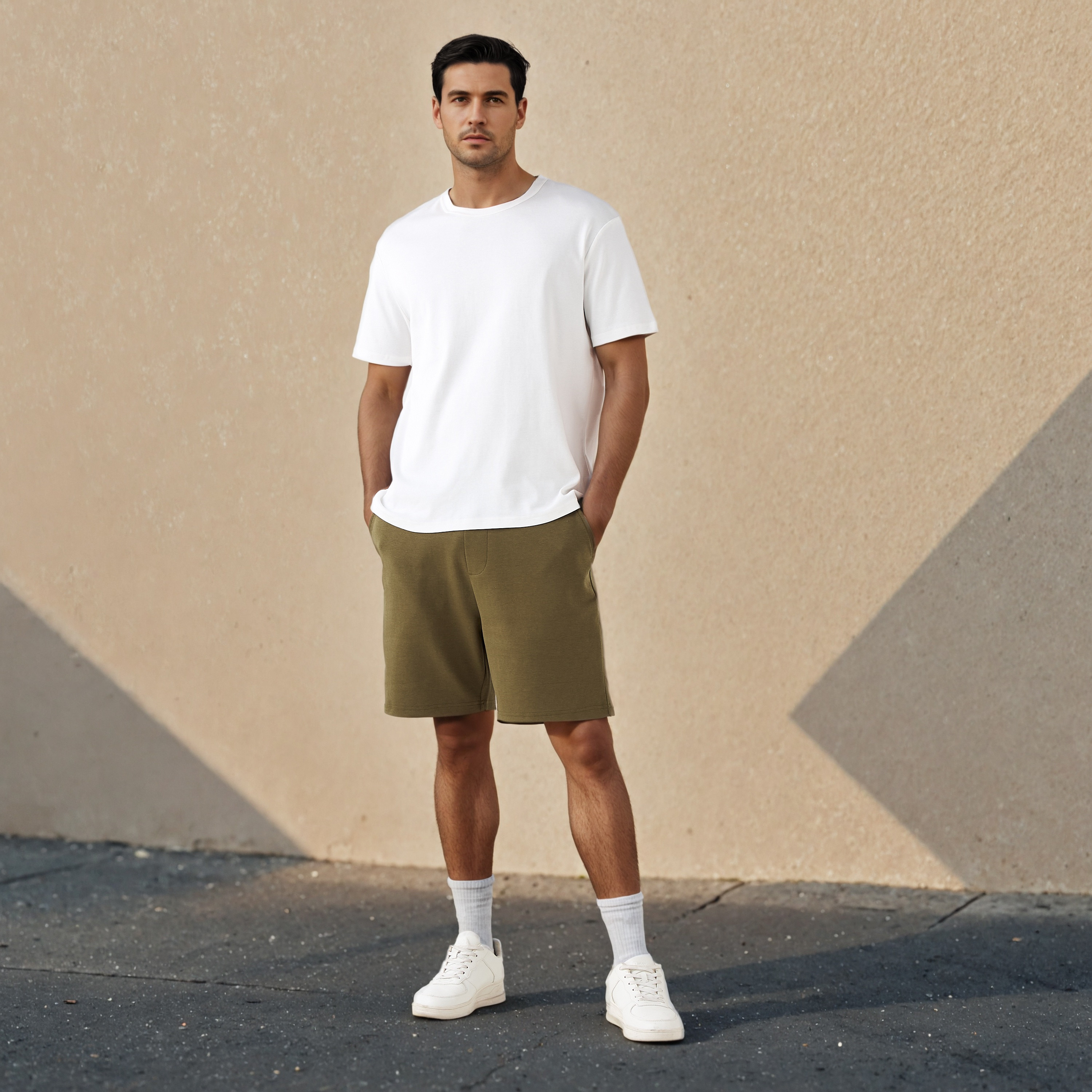 شورت سكوبا بقصّة عادية وخصر مطاطي -men-clothing-bottoms-shorts-image-2