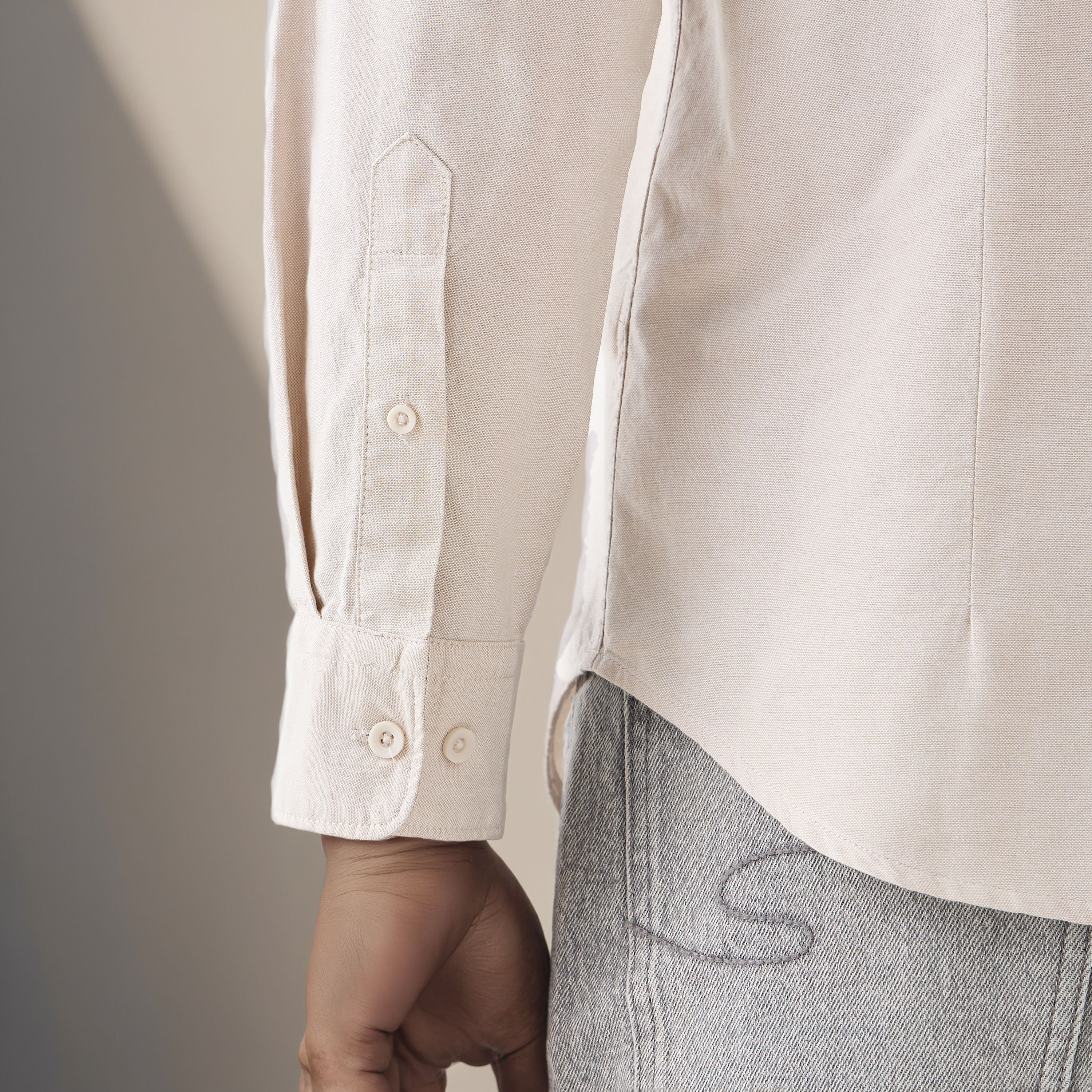 Men's Button Down Collar Long Sleeves Shirt-men-clothing-shirts-image-5