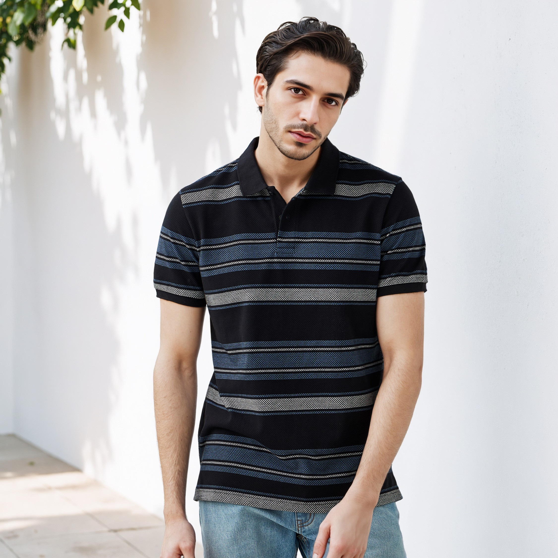 Striped Polo T-shirt-men-clothing-tshirtsandpolos-polos-image-1