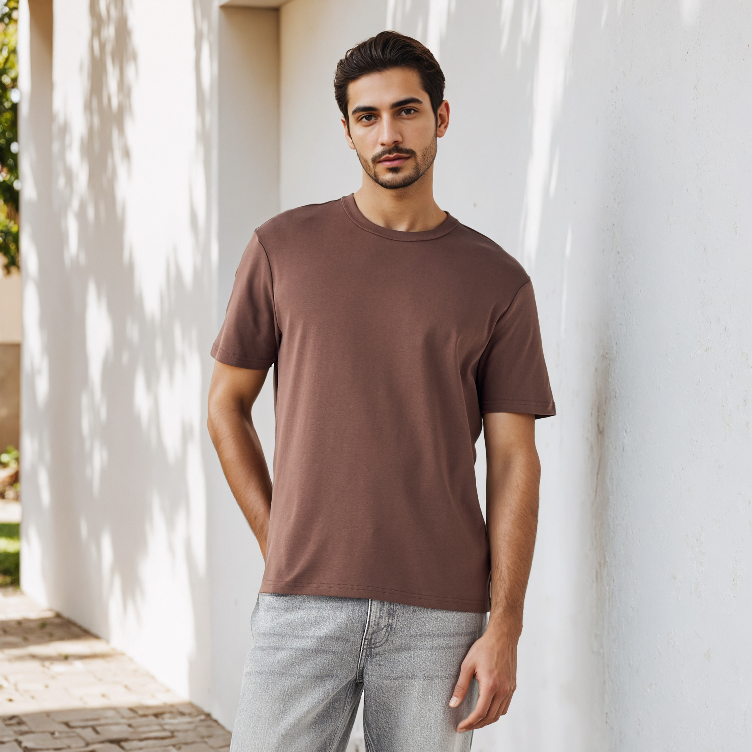 Relaxed Fit Crew Neck T-shirt-men-clothing-tshirtsandpolos-tshirts-image-1