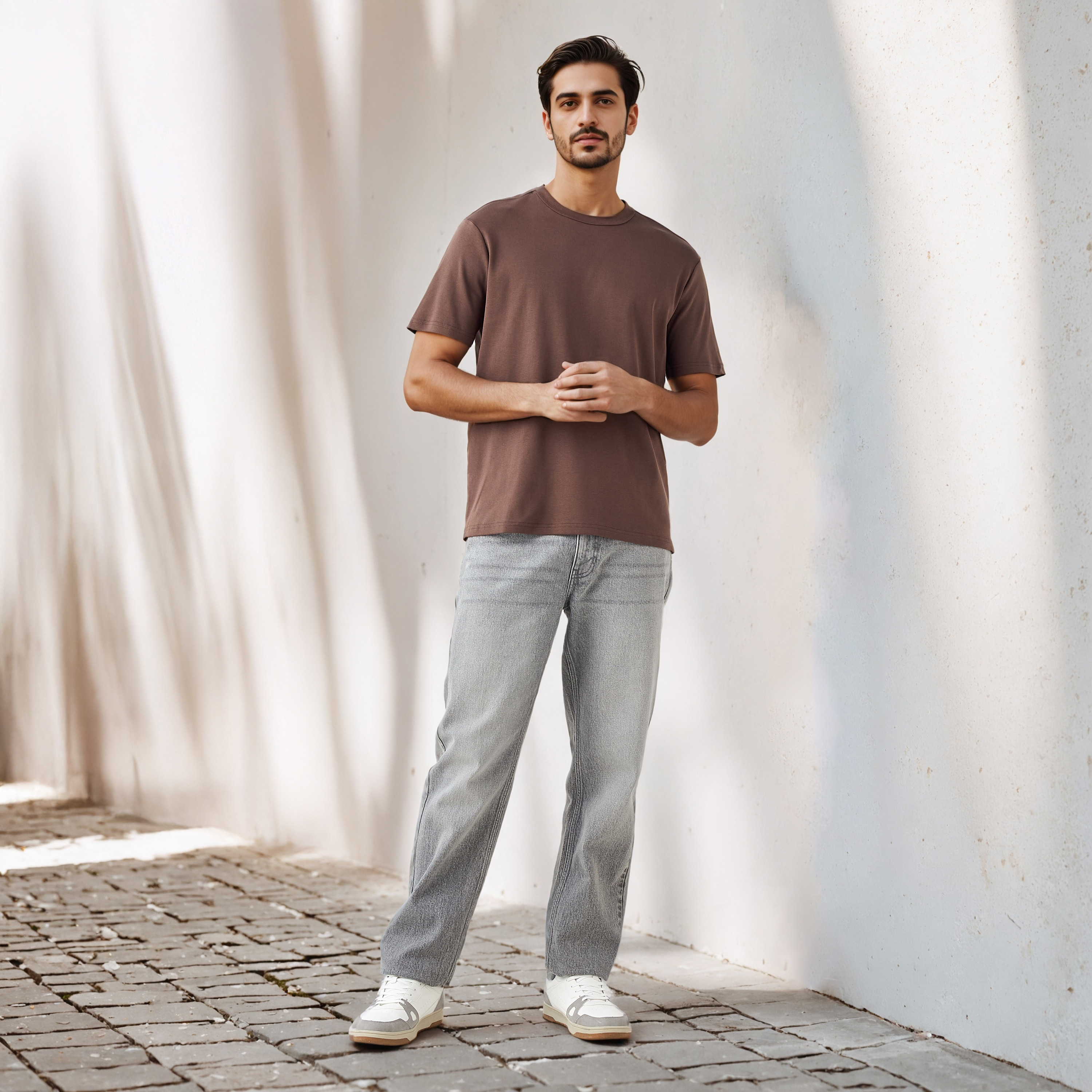 Relaxed Fit Crew Neck T-shirt-men-clothing-tshirtsandpolos-tshirts-image-2