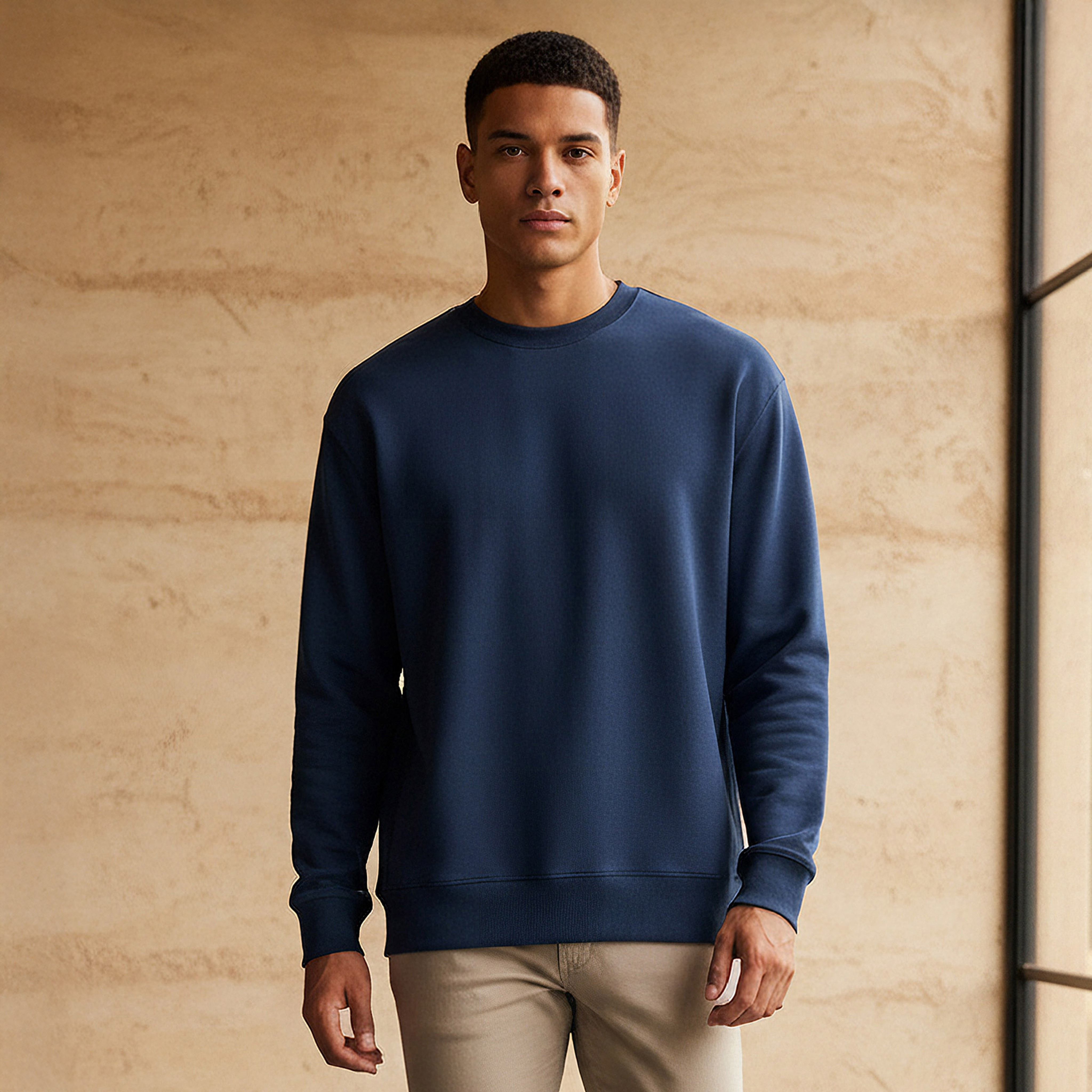 Men Regular Fit Soft Touch Sweatshirt-men-winterwear-hoodiesandsweatshirts-image-1