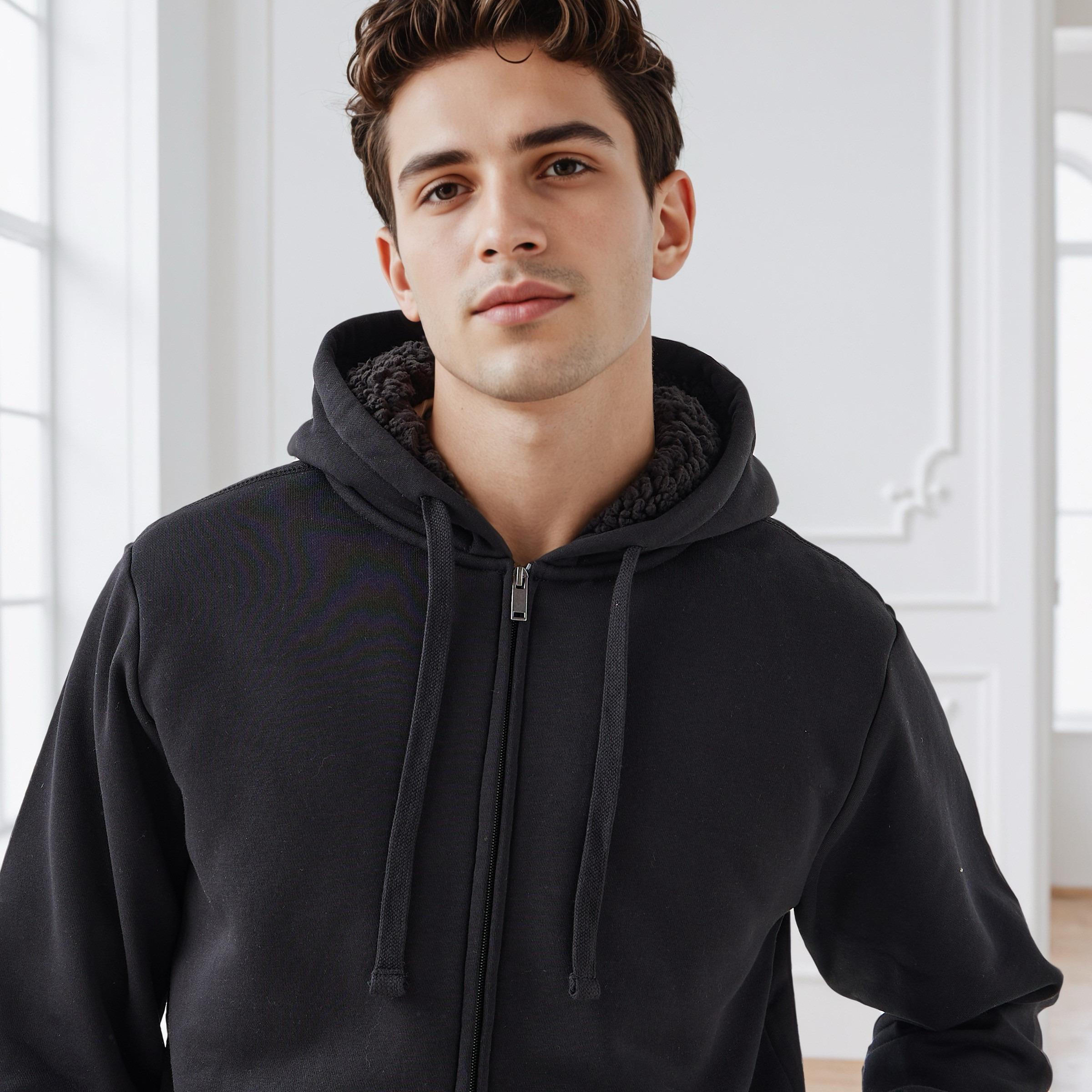 Men Regular Fit Hooded Zipper Jacket-men-clothing-jacketsandblazers-jackets-image-19