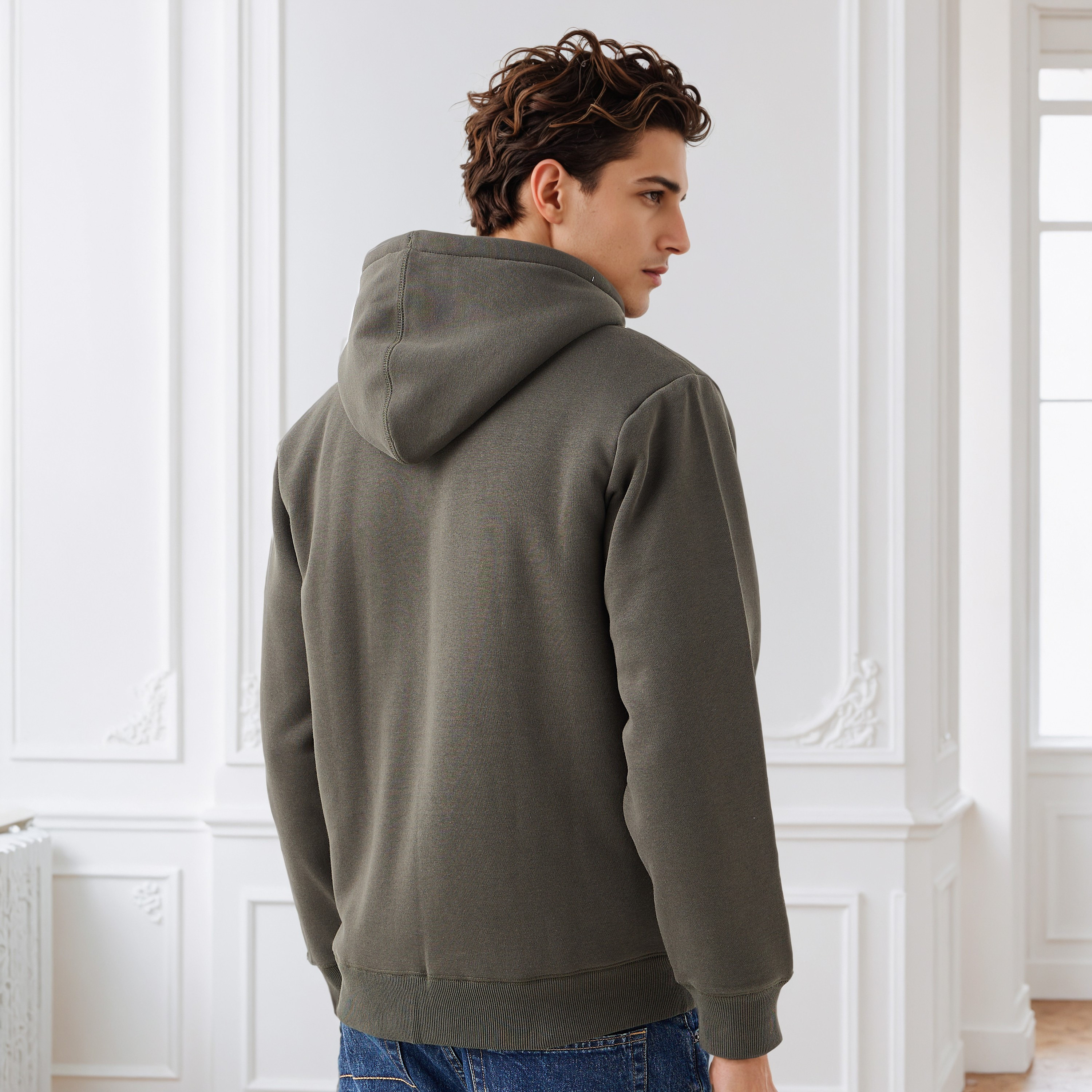 Men Regular Fit Hooded Zipper Jacket-men-clothing-jacketsandblazers-jackets-image-3