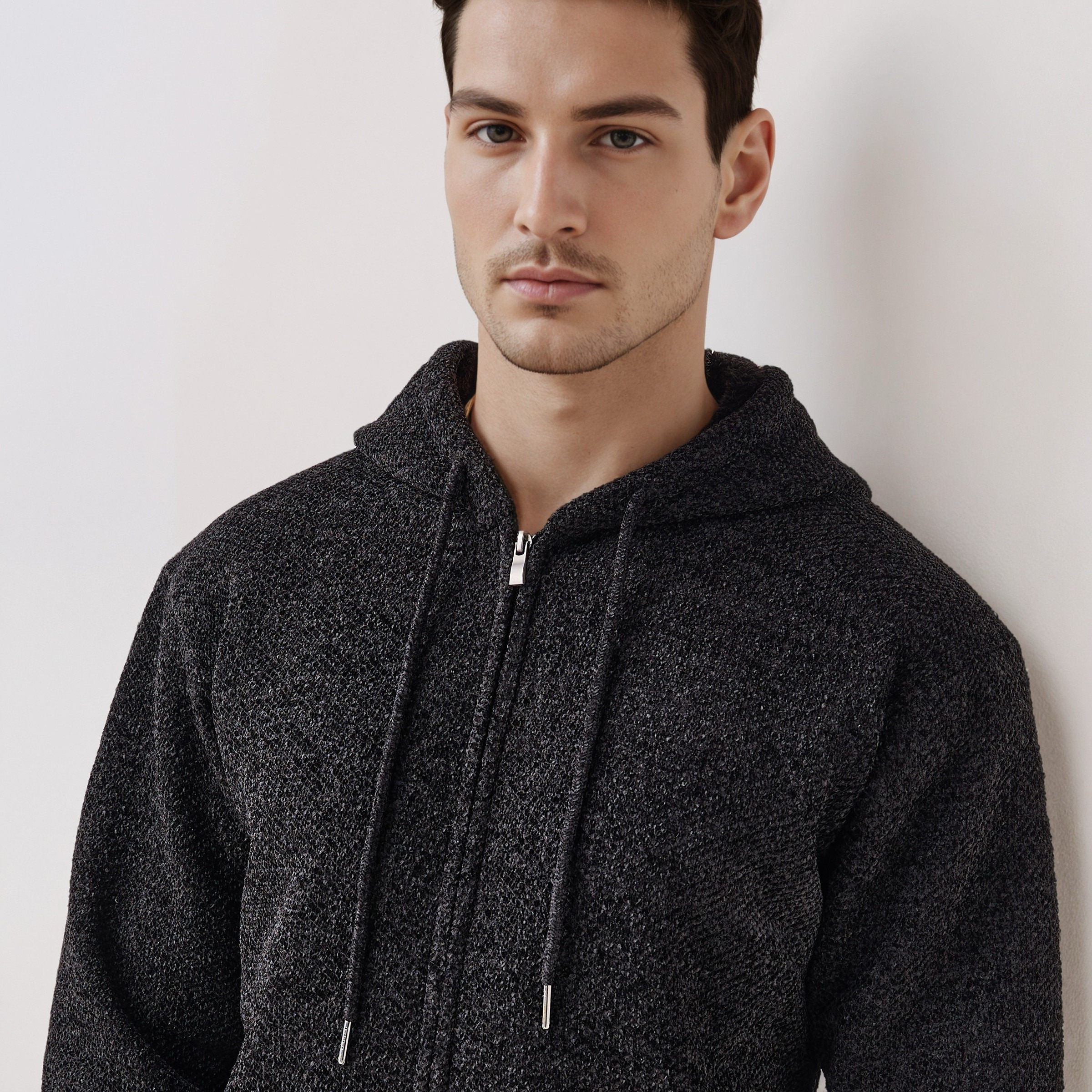Men Regular Fit Textured Hoodie-men-winterwear-hoodiesandsweatshirts-image-5