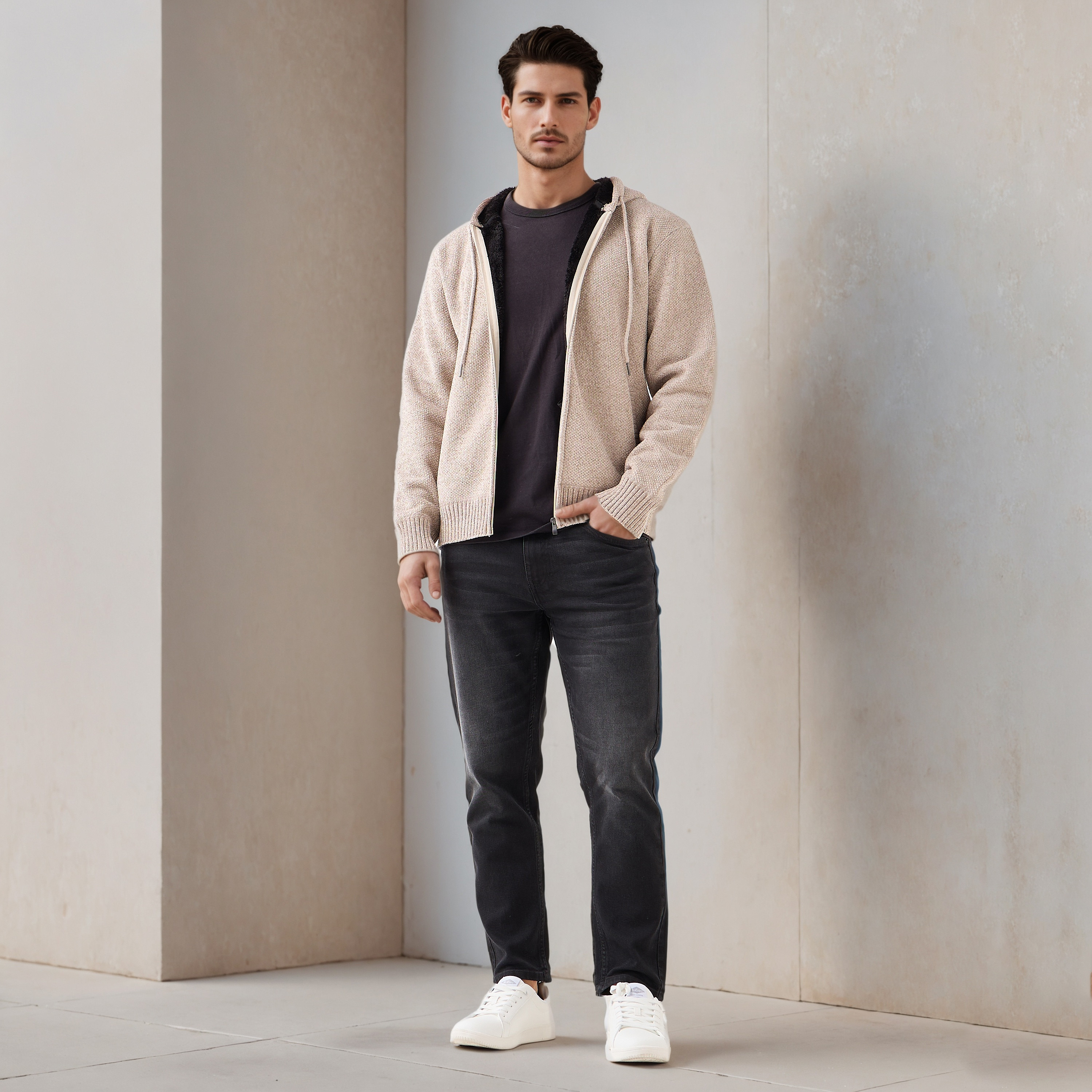 هودي بارز الملمس بقصّة عادية للرجال-men-winterwear-hoodiesandsweatshirts-image-2