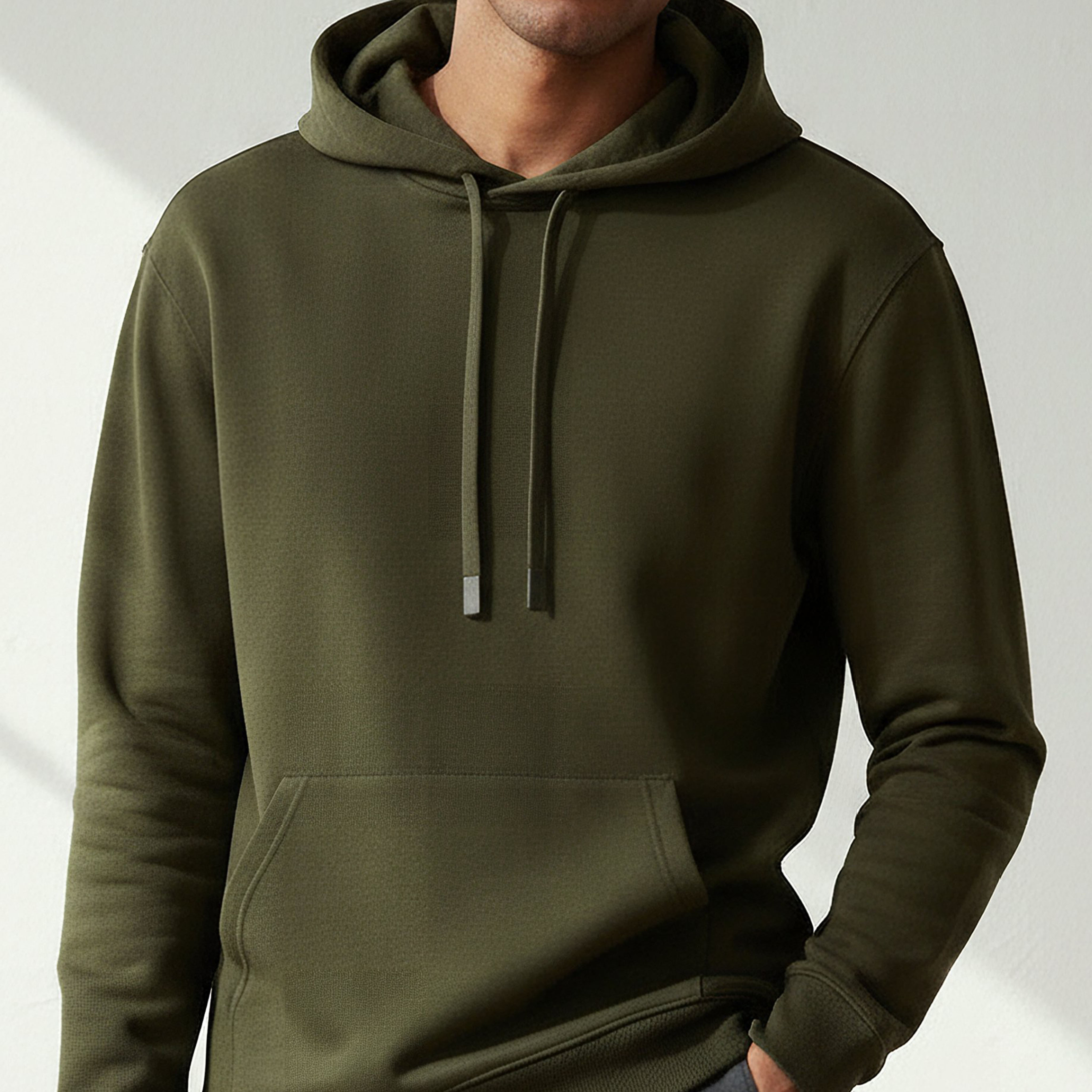 Men Relaxed Fit Kangaroo Pocket Hoodie-men-winterwear-hoodiesandsweatshirts-image-4