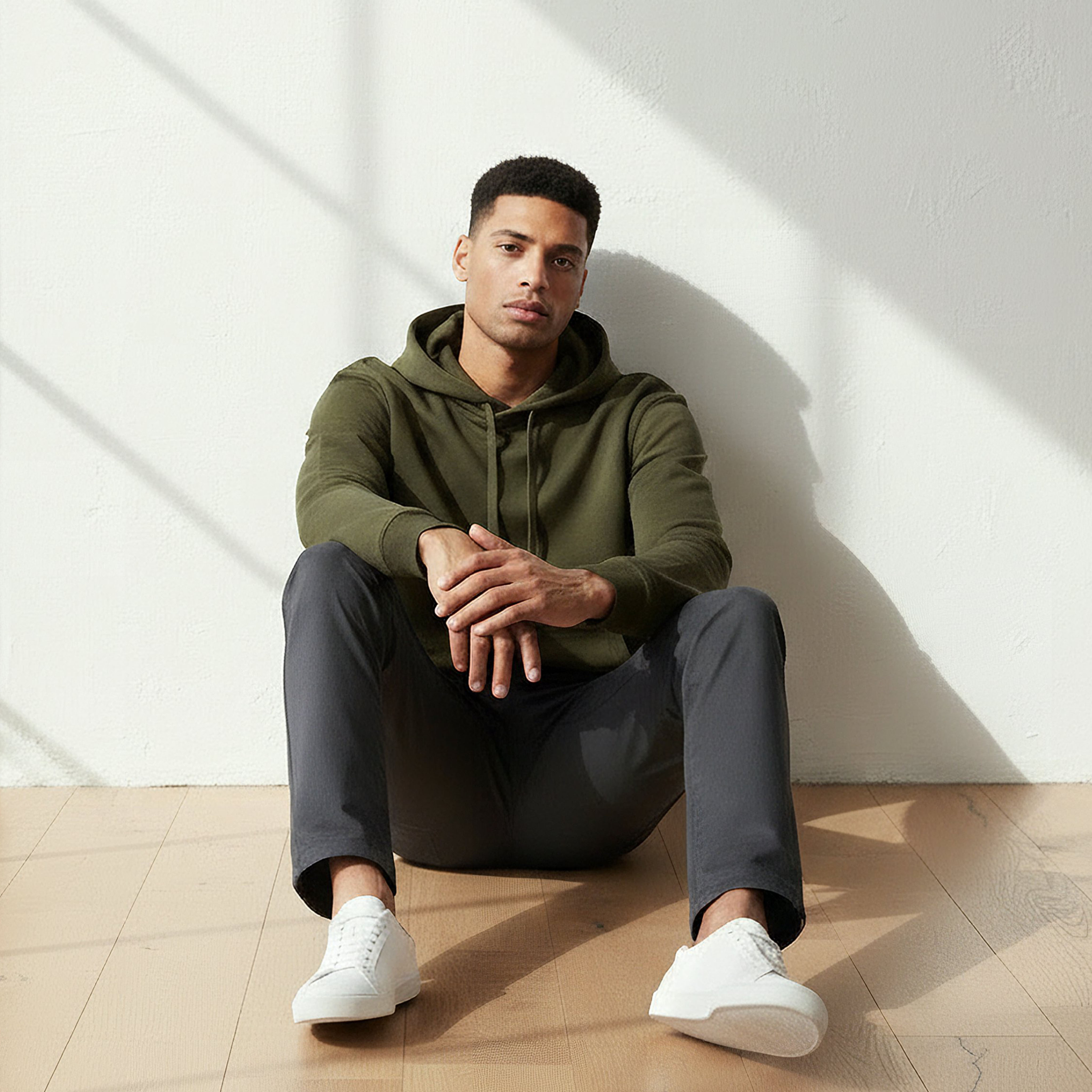 Men Relaxed Fit Kangaroo Pocket Hoodie-men-winterwear-hoodiesandsweatshirts-image-5