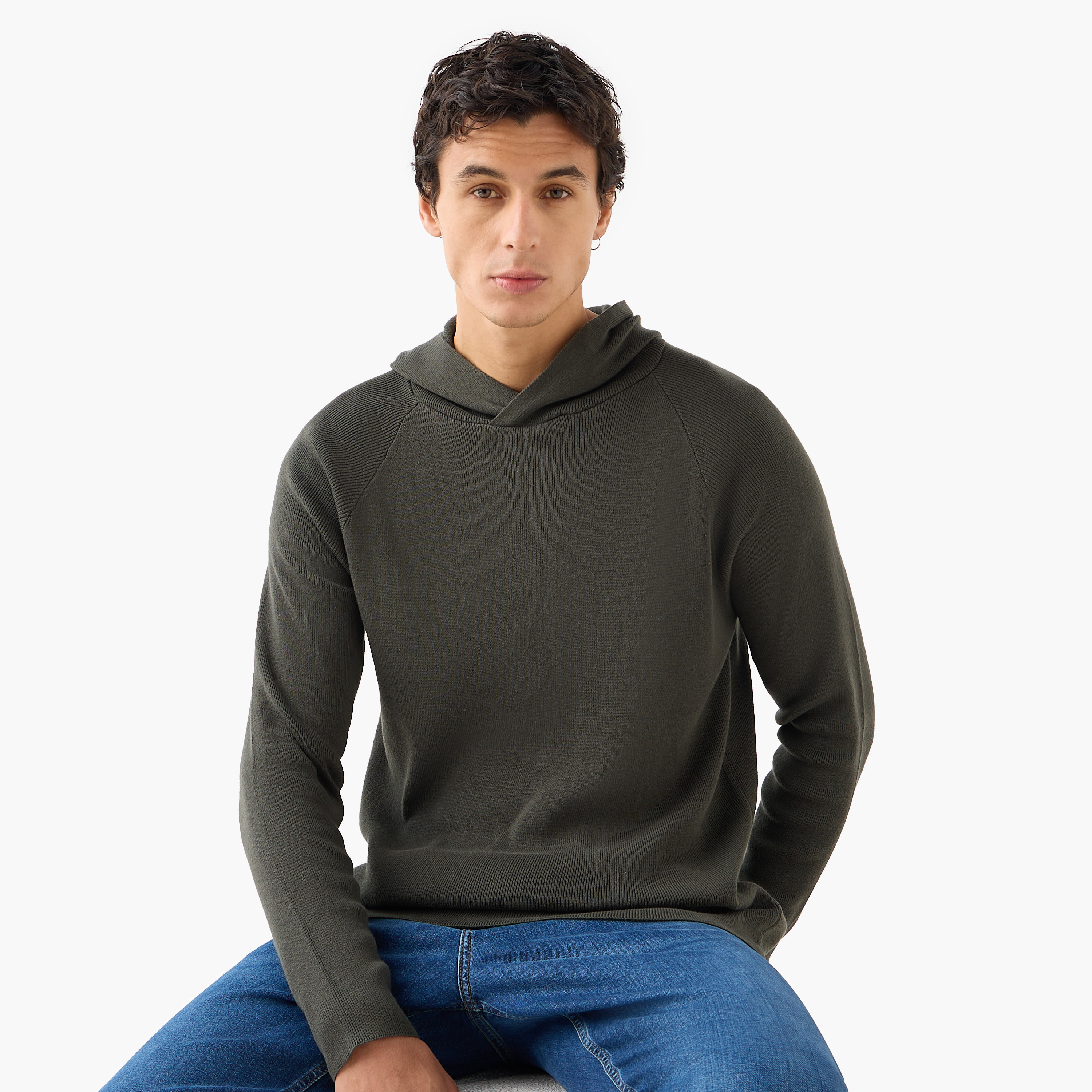 Men Hooded Neck Knitted Sweater-men-clothing-sweatersandpullovers-image-1