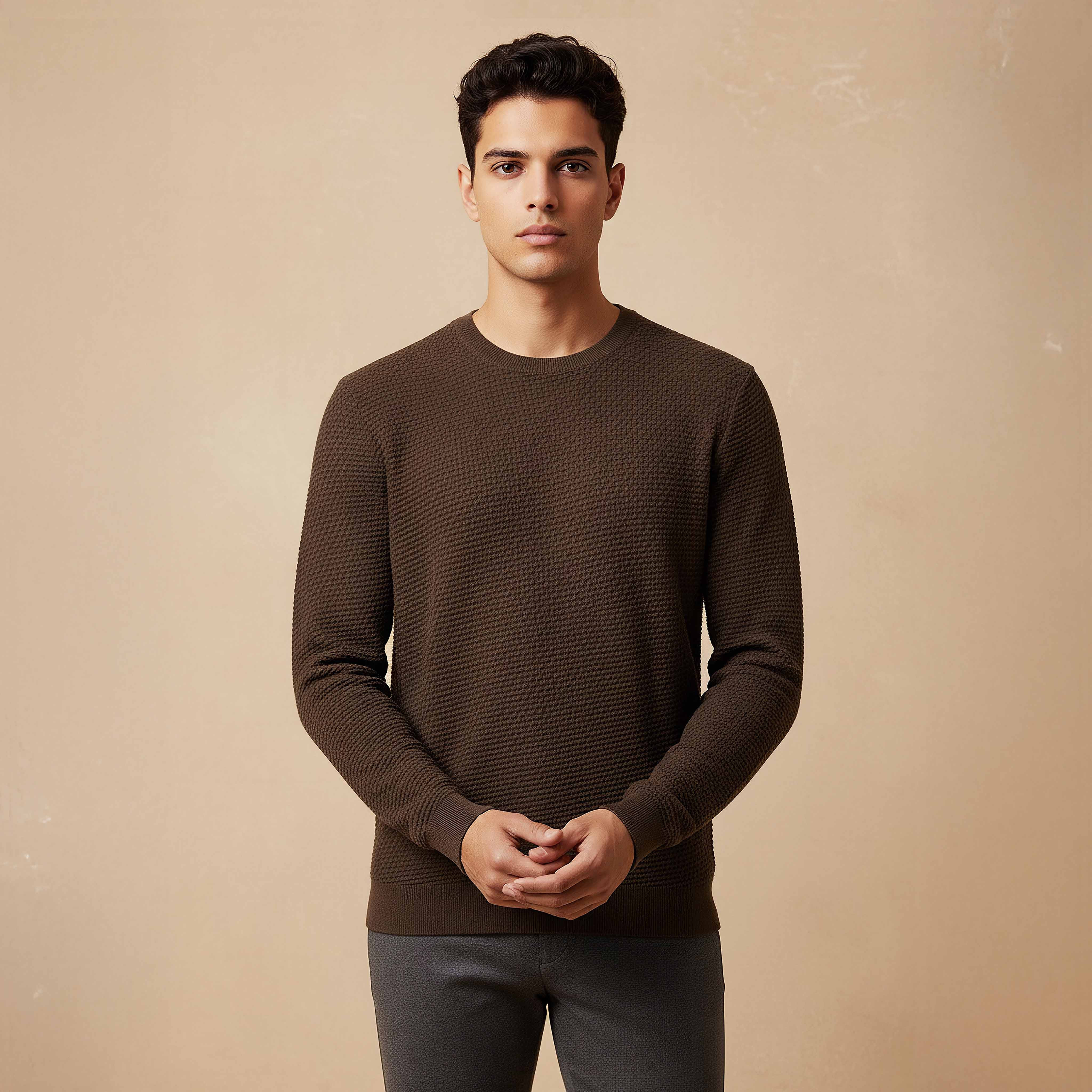 Men Crew Neck Textured Sweater-men-clothing-sweatersandpullovers-image-16