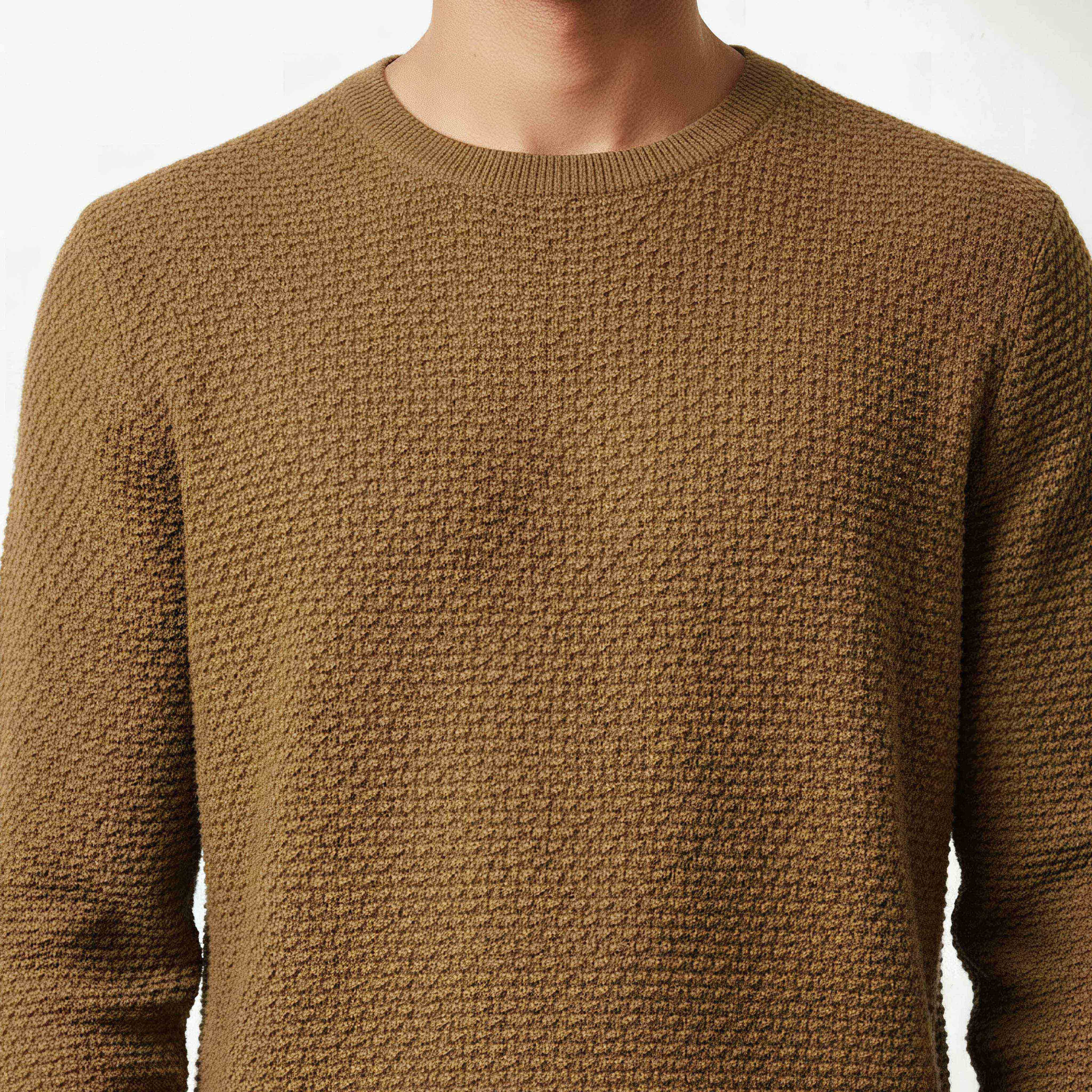 Men Crew Neck Textured Sweater-men-clothing-sweatersandpullovers-image-4