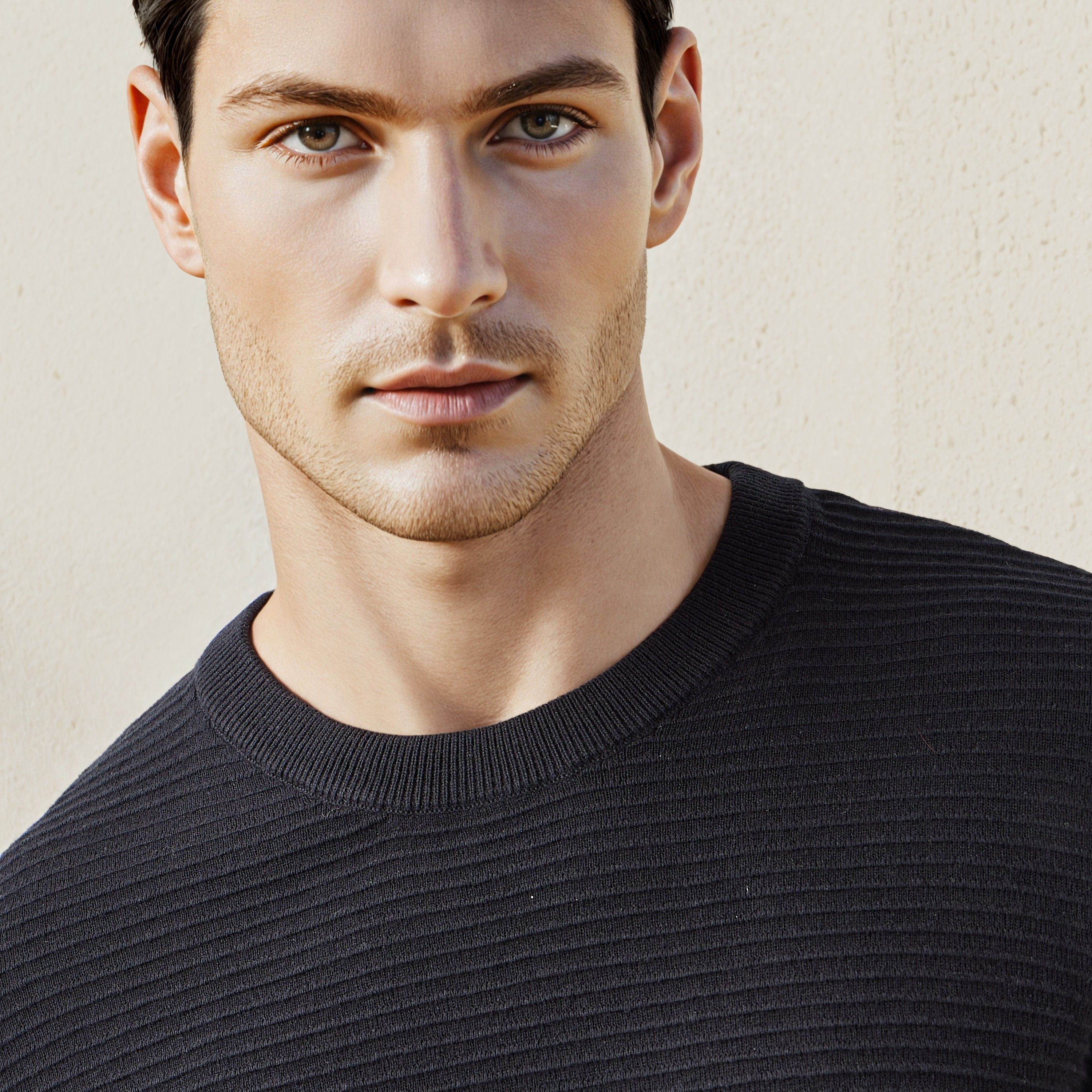 Textured Ottoman Sweater with Crew Neck-men-clothing-sweatersandpullovers-image-5