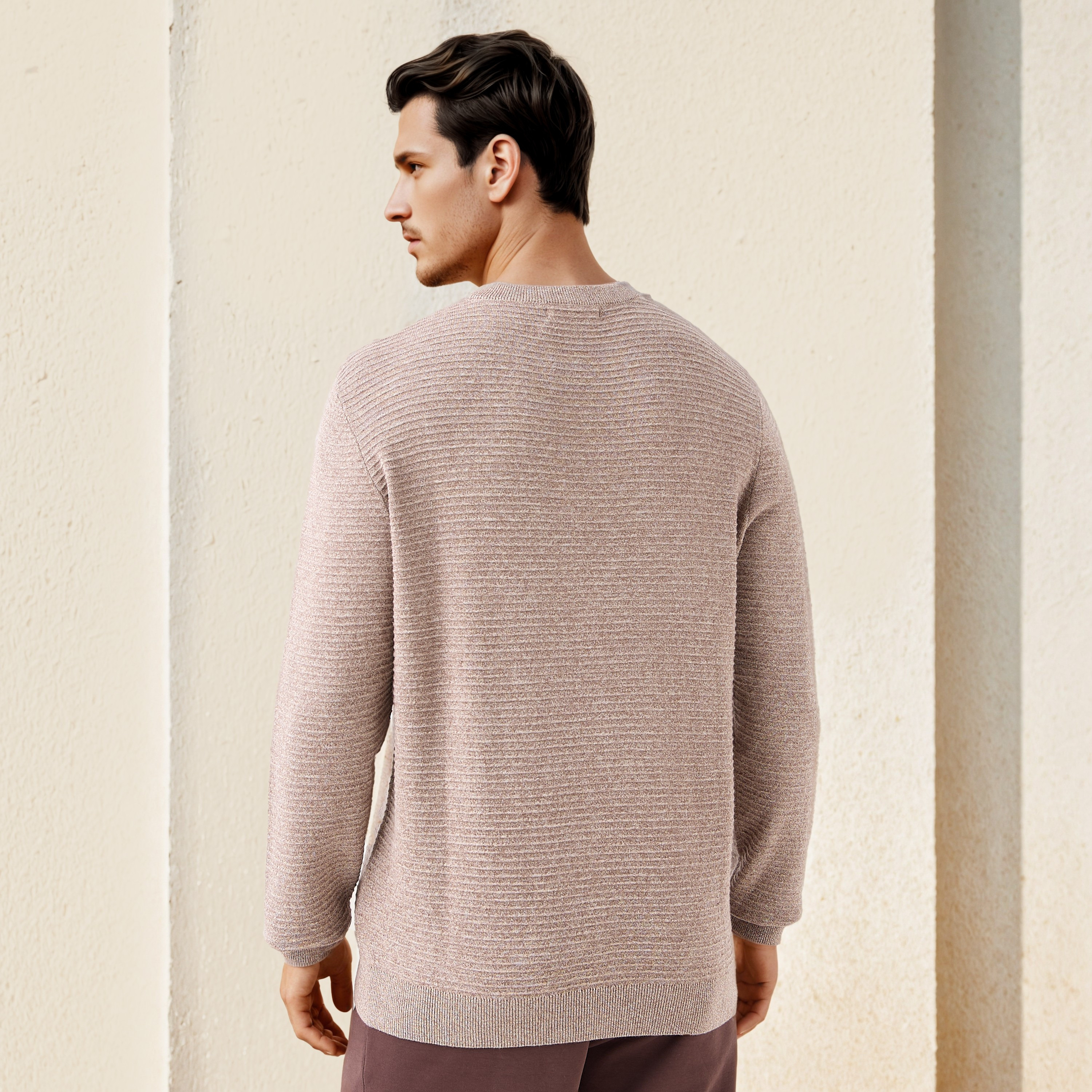 Textured Ottoman Sweater with Crew Neck-men-clothing-sweatersandpullovers-image-20