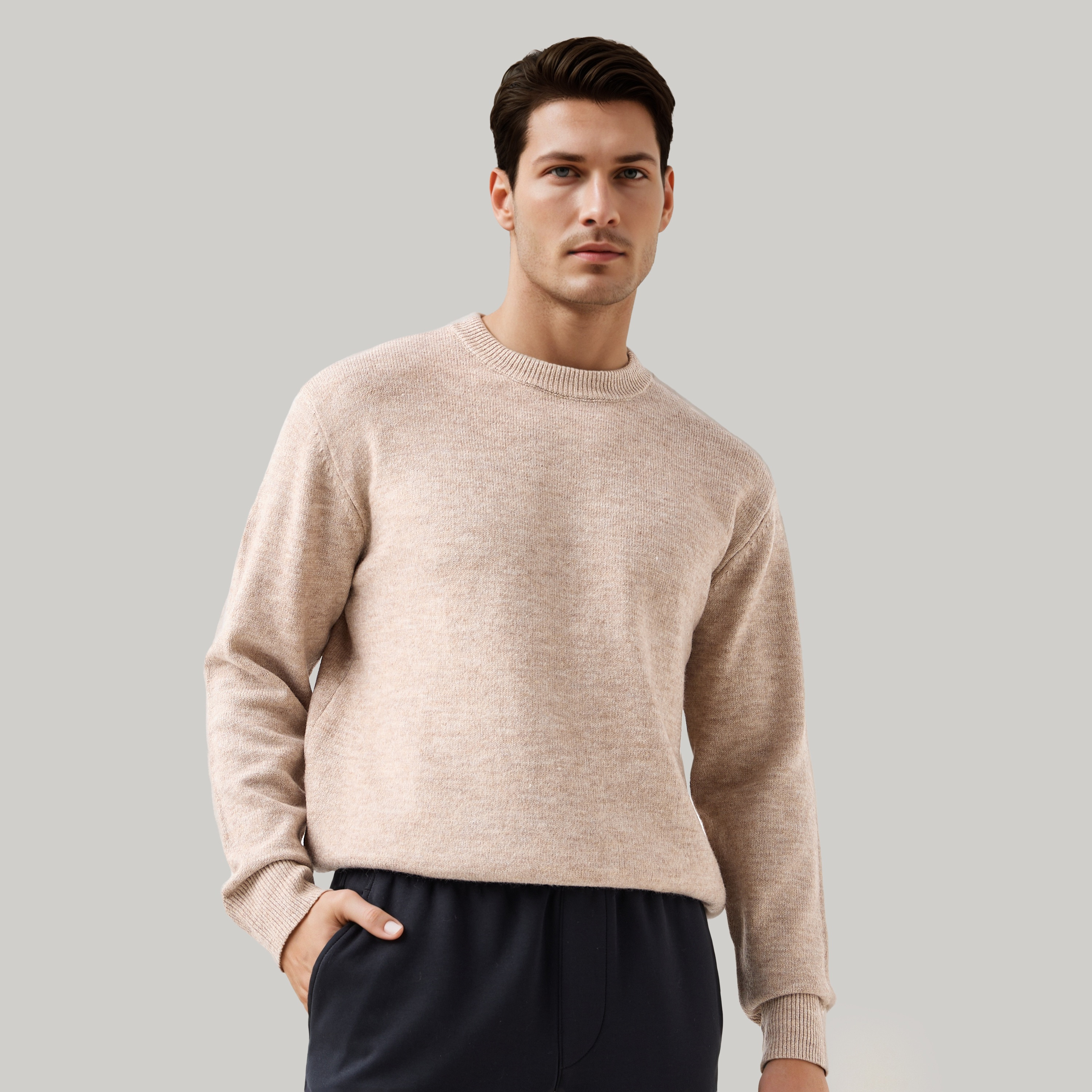 Textured Sweater with Crew Neck-men-clothing-sweatersandpullovers-image-19