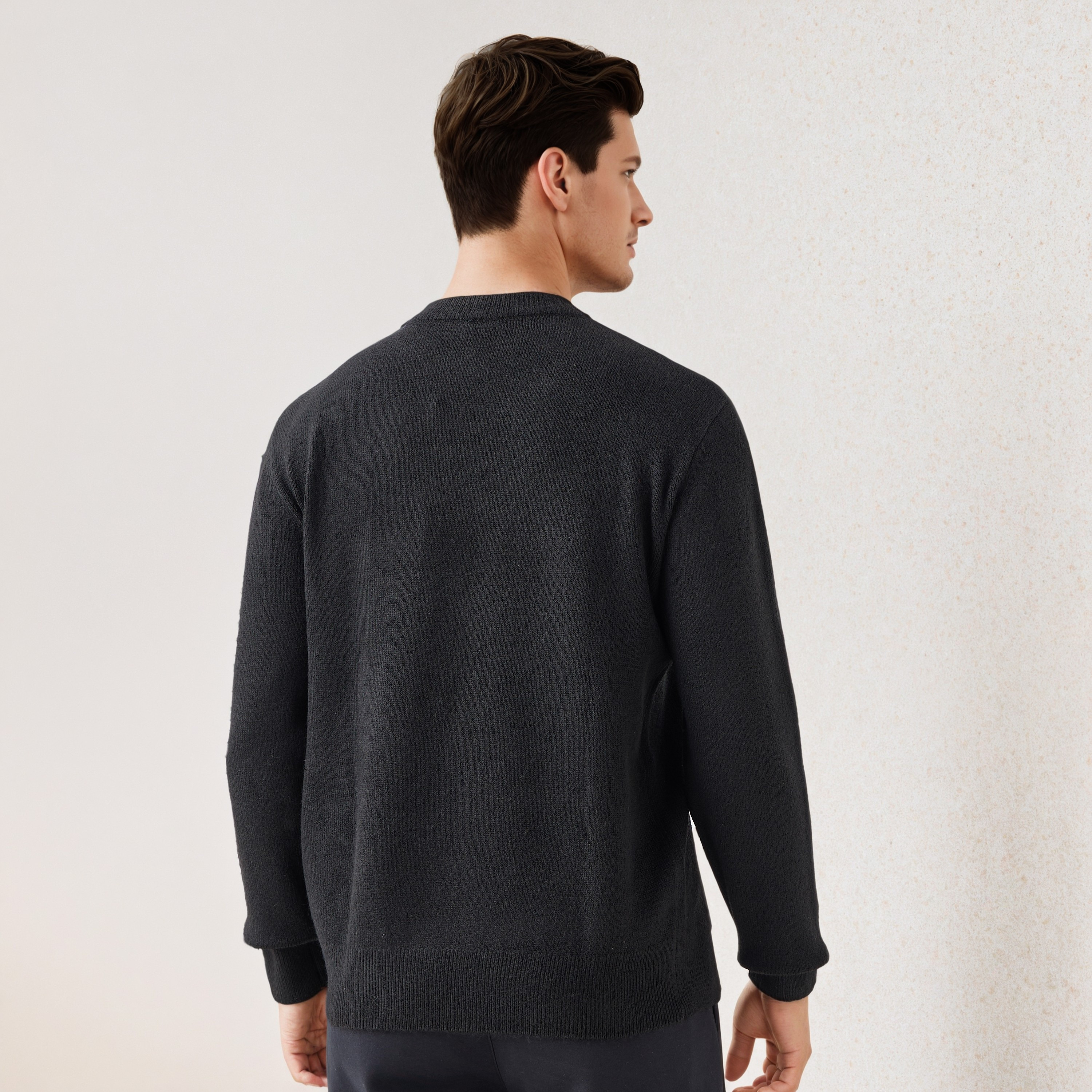 Textured Sweater with Crew Neck-men-clothing-sweatersandpullovers-image-4