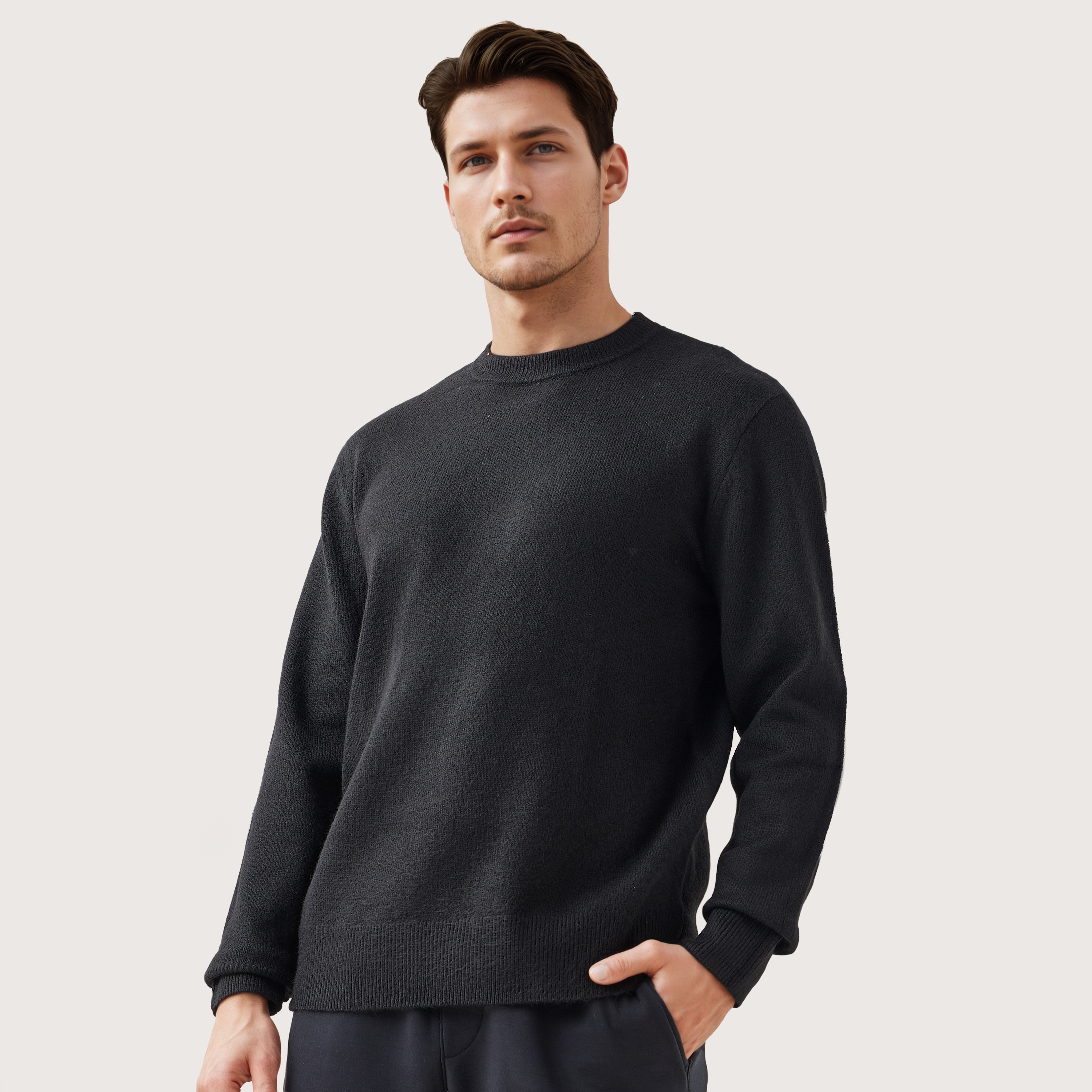 Textured Sweater with Crew Neck-men-clothing-sweatersandpullovers-image-6