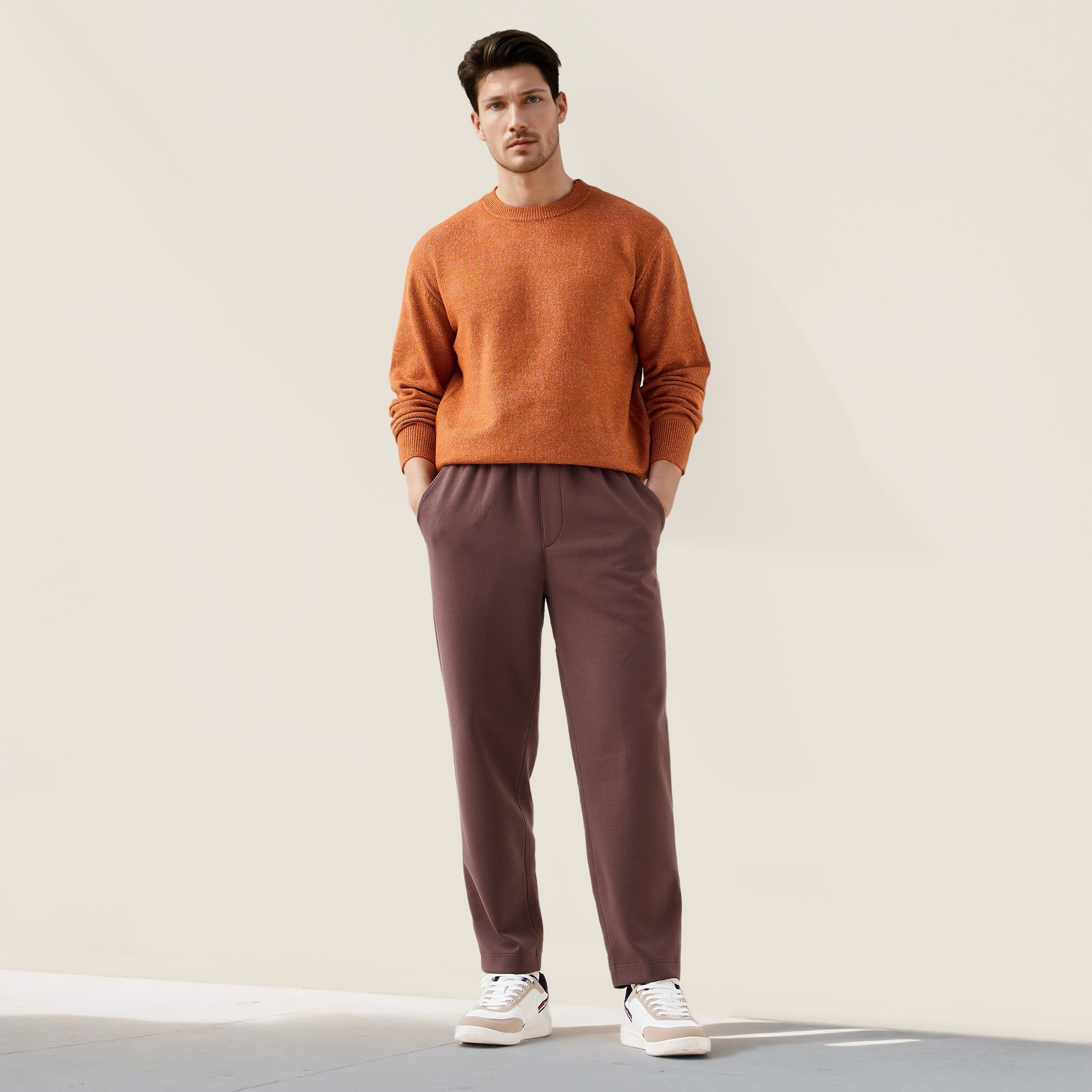 Textured Sweater with Crew Neck-men-clothing-sweatersandpullovers-image-2