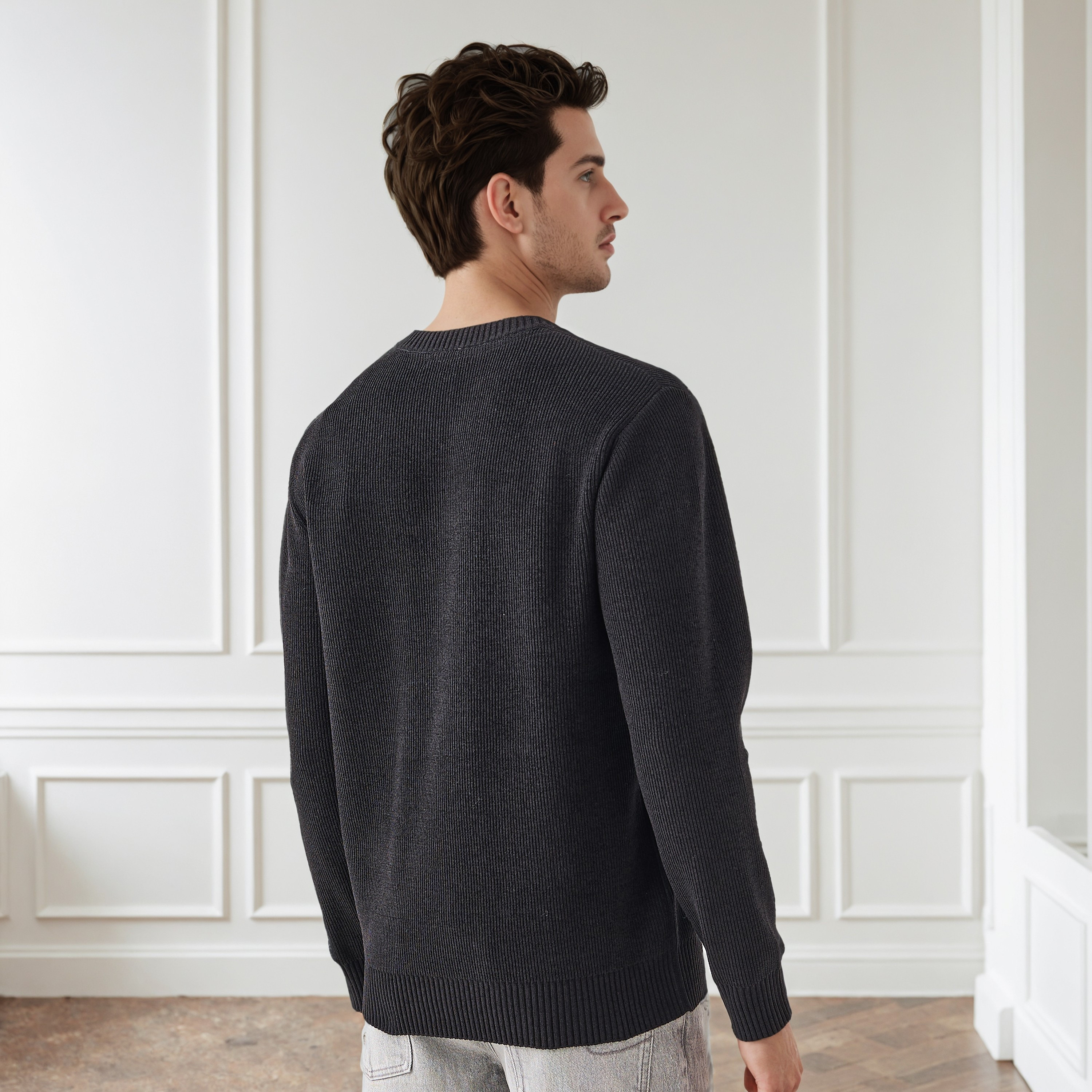 Men's Crew Neck Textured Sweater-men-clothing-sweatersandpullovers-image-23