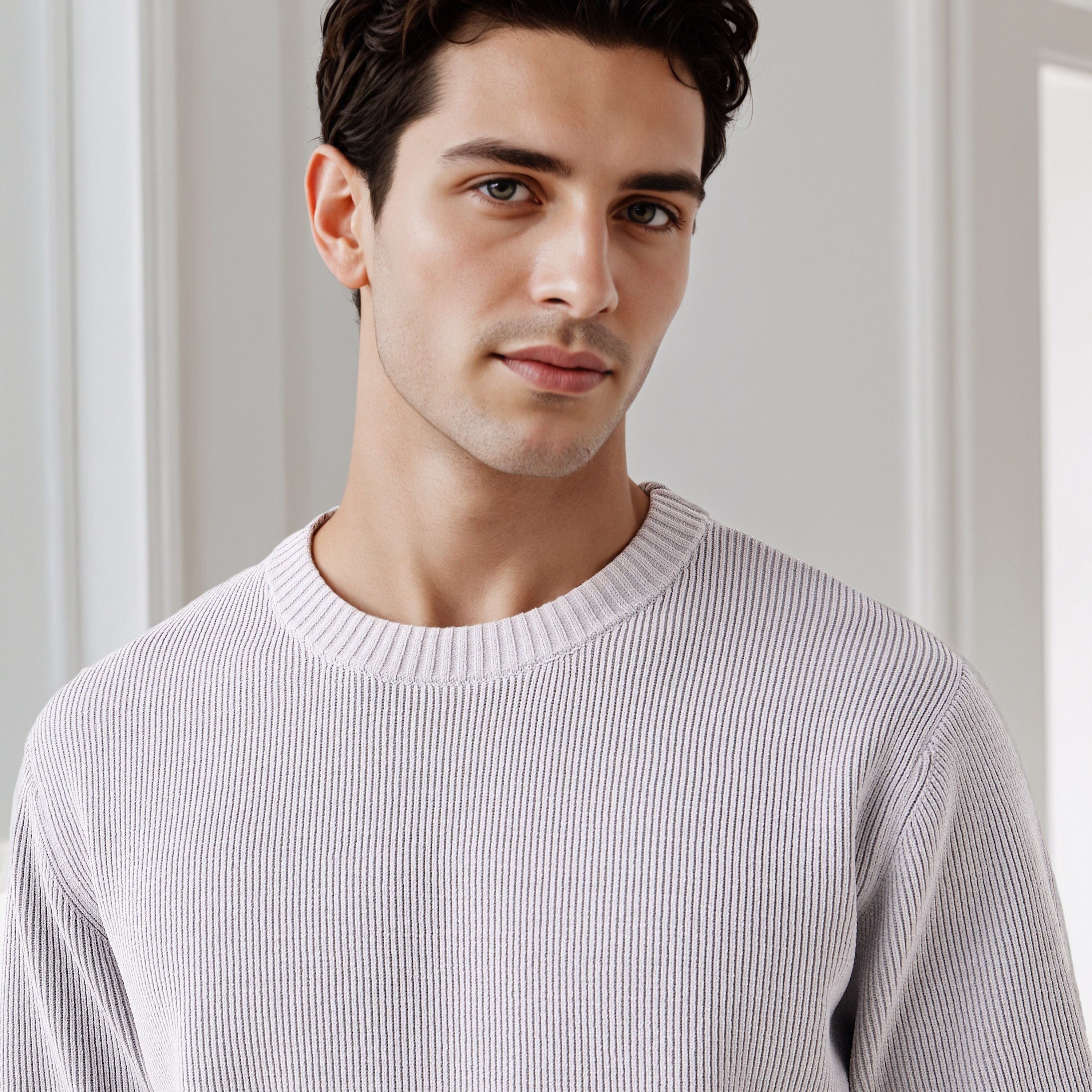 Men's Crew Neck Textured Sweater-men-clothing-sweatersandpullovers-image-5